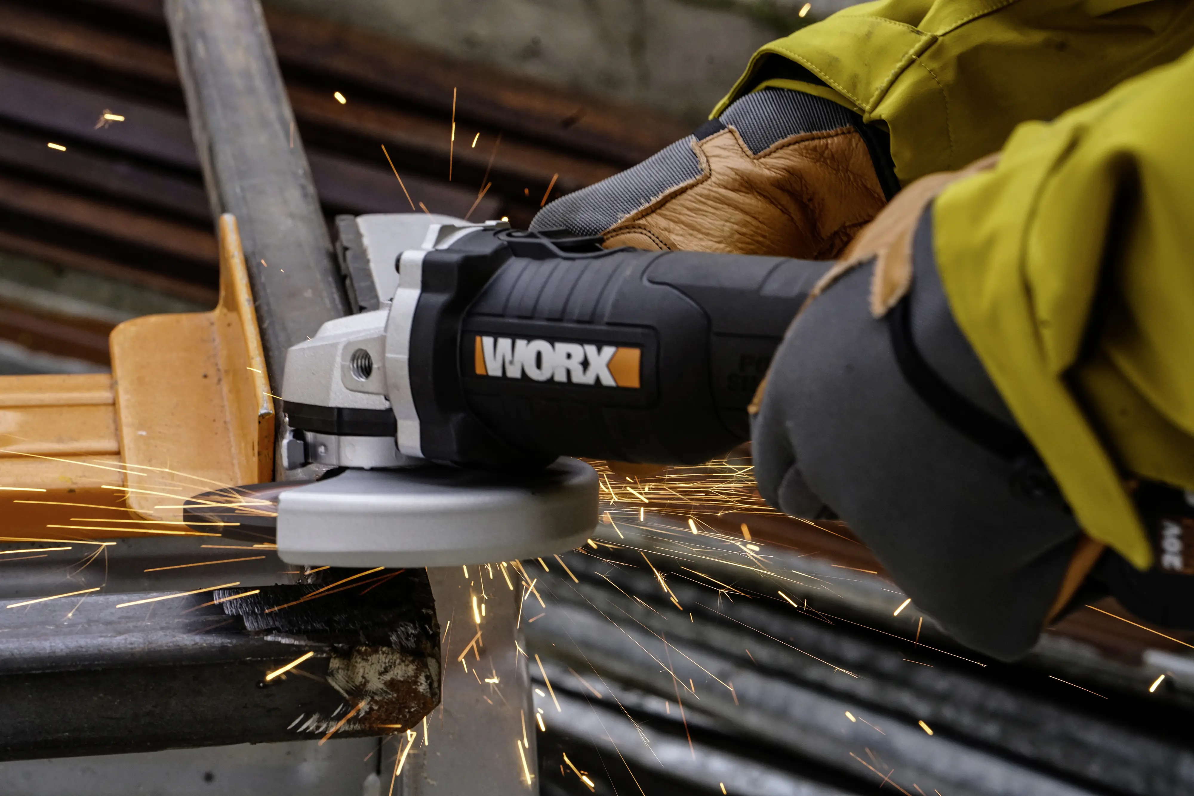 Worx Akku-Winkelschleifer WX812 20 V 4,0 Ah 125 mm bürstenloser Motor Worx Akku-Winkelschleifer WX812 20 V 4,0 Ah 125 mm bürstenloser Motor