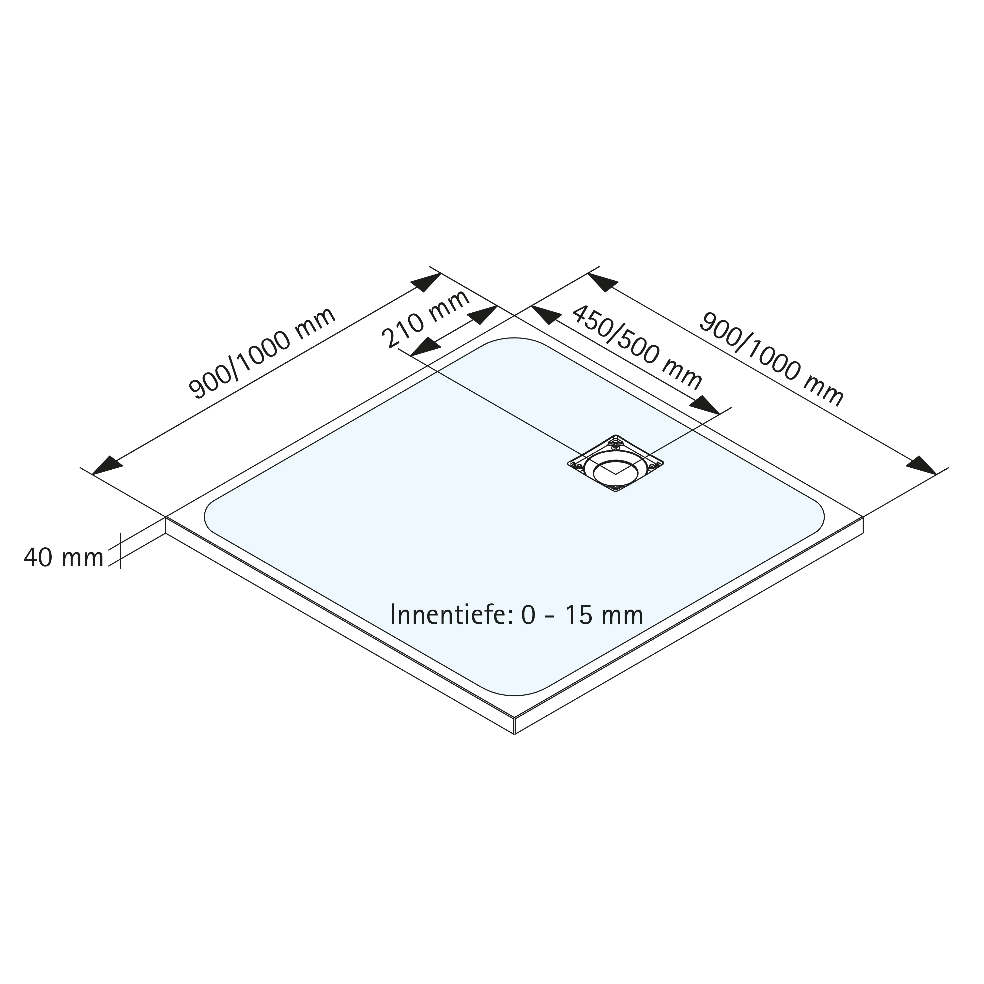 Schulte Duschwanne Steinstruktur 100 x 100 cm sand