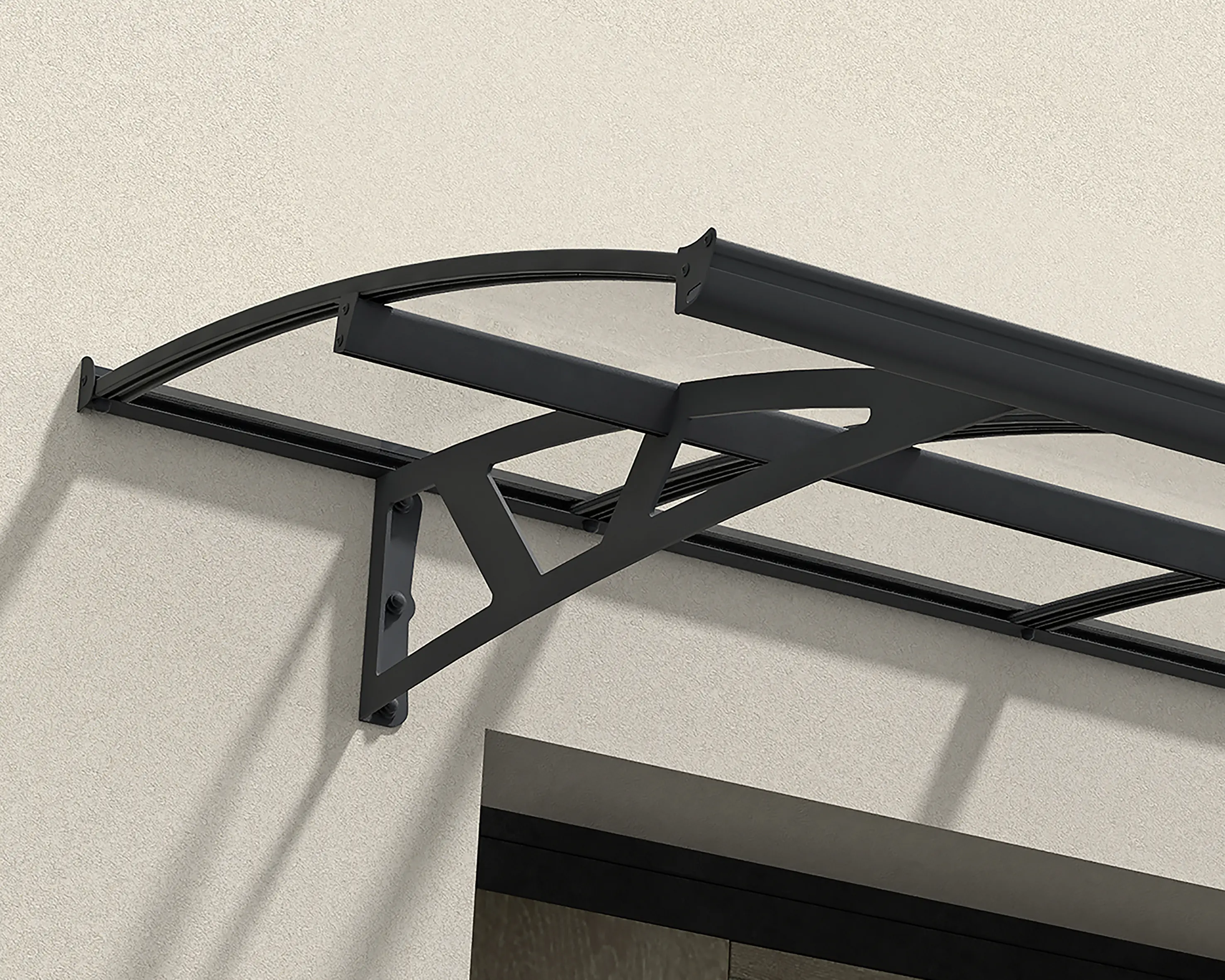 Canopia Vordach Amsterdam 8920 Grau Alu 892 x 139 cm