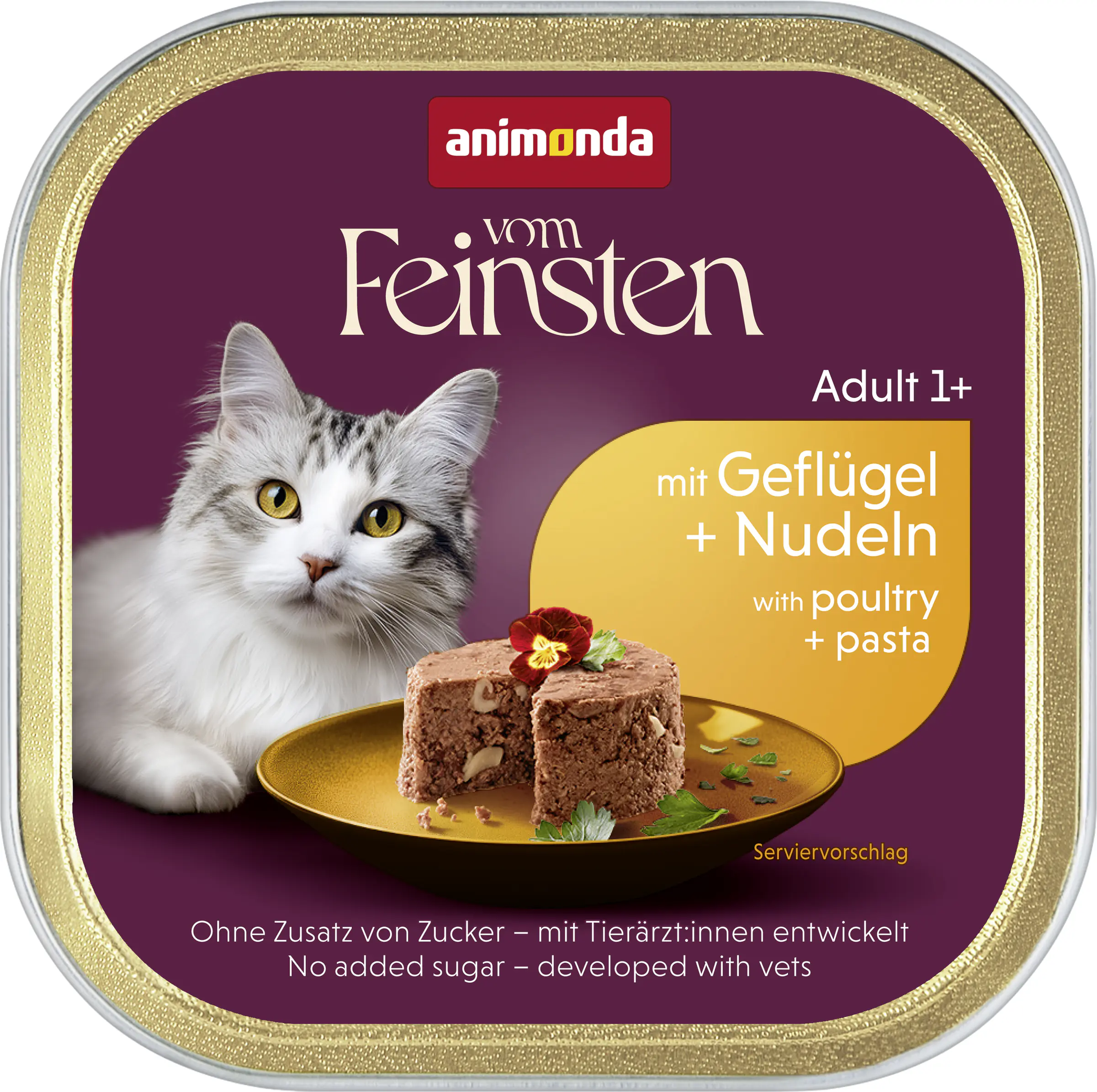 Animonda vom Feinsten Katzennassfutter Adult 100 g Geflügel & Nudeln