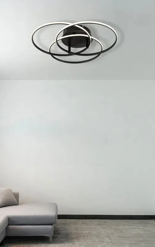 Globo Deckenleuchte Kombos 45,6 x 9,4 cm Ø x H schwarz warmweiß