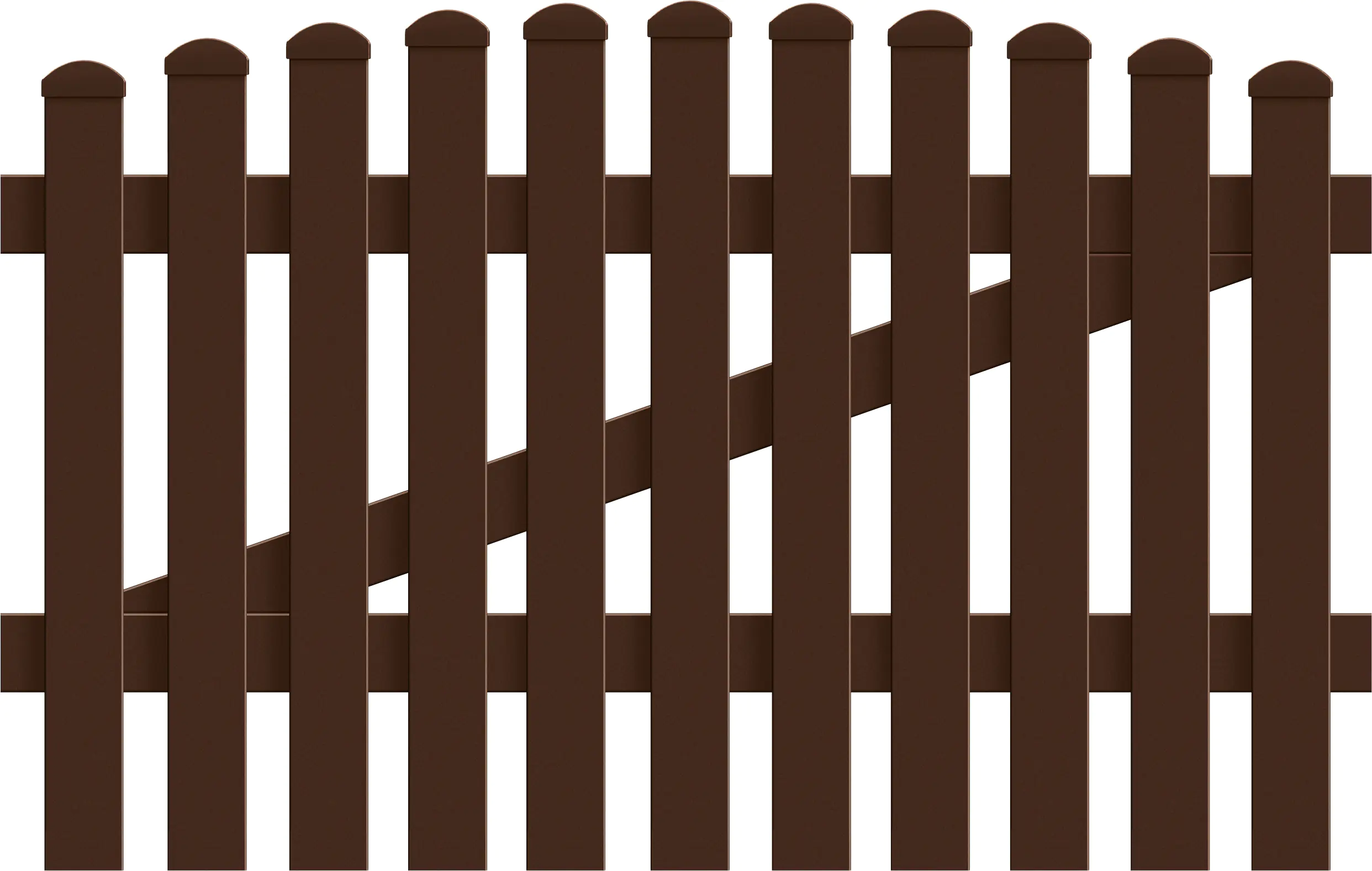 KM Zaun Zauntür Meran Oberbogen 125,8 x 80 cm, braun, DIN links