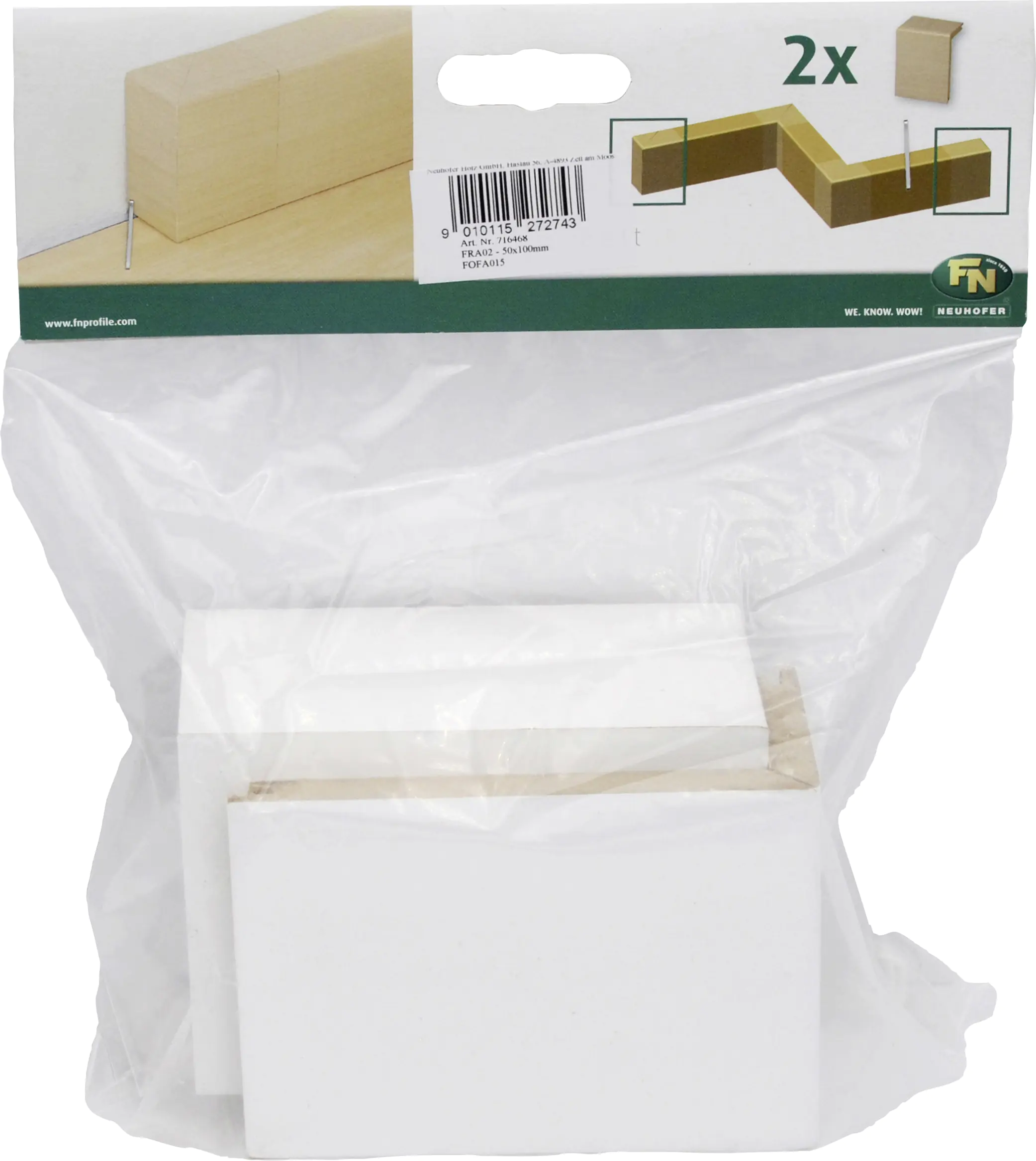 Neuhofer Endstück für Rohrabdeckleiste 10 x 5 x 7 cm weiß