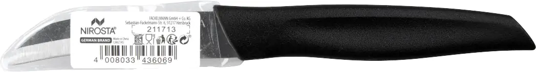 Fackelmann Schälmesser Nirosta 17cm schwarz
