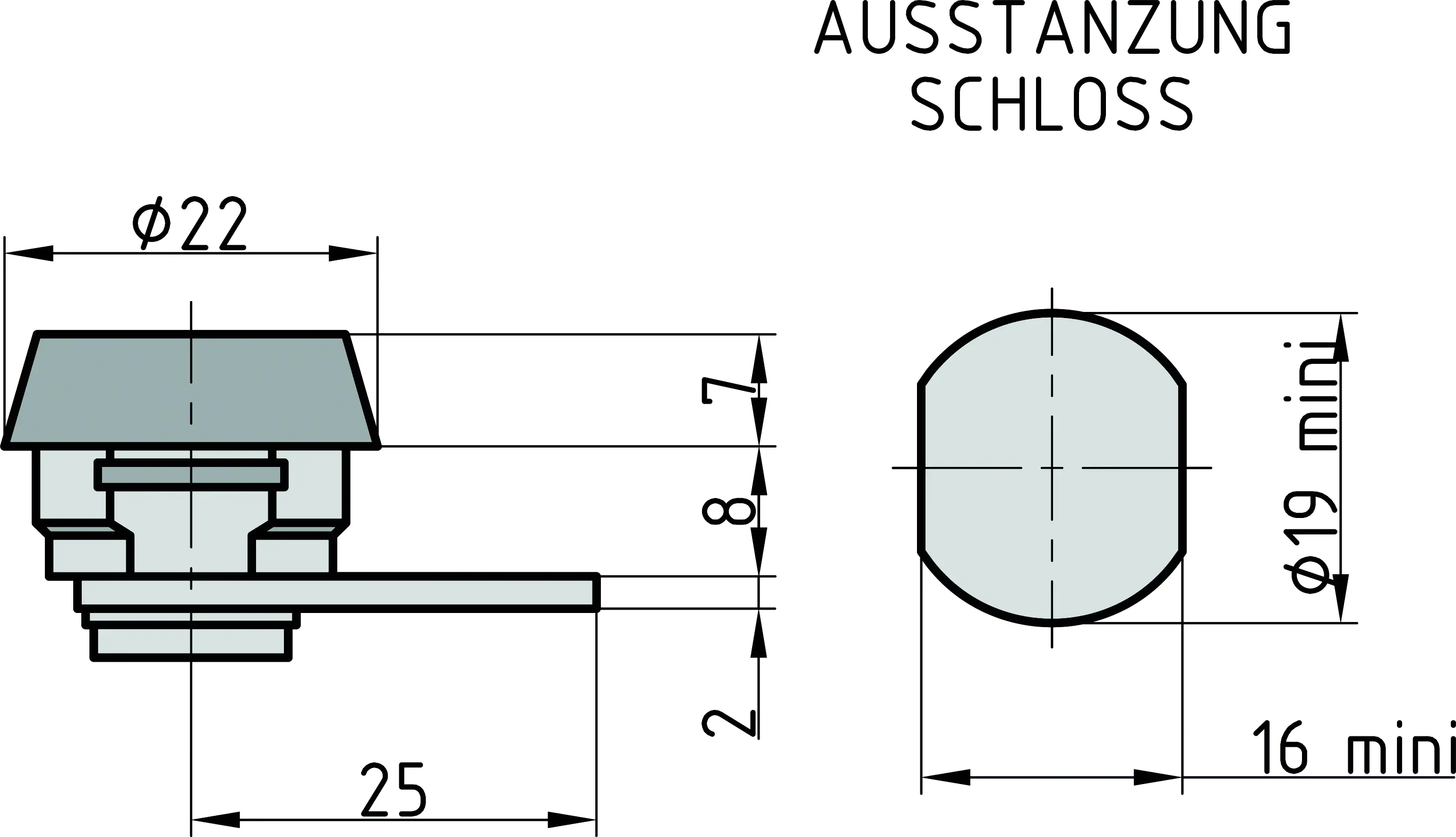 Basi Hebelschloss HS 336 für Basi Geldkassetten