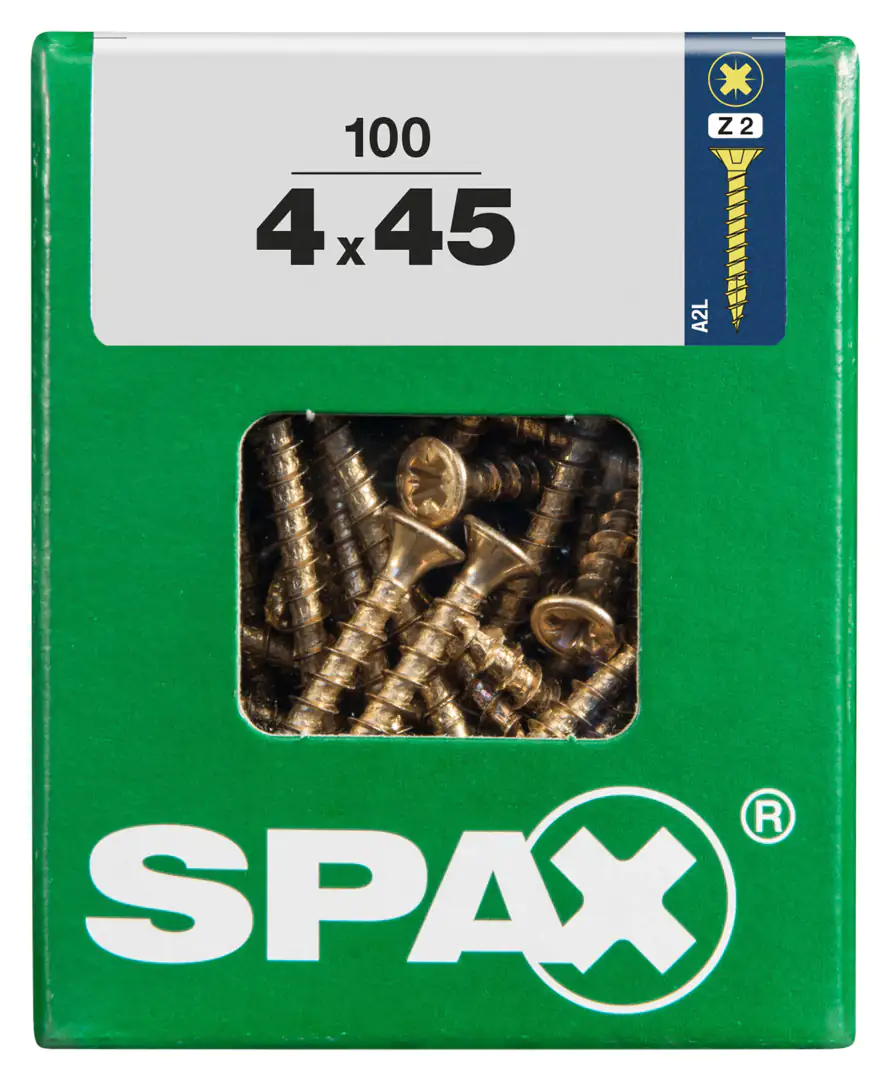Spax Universalschrauben 4.0 x 45 mm PZ 2 - 100 Stk.