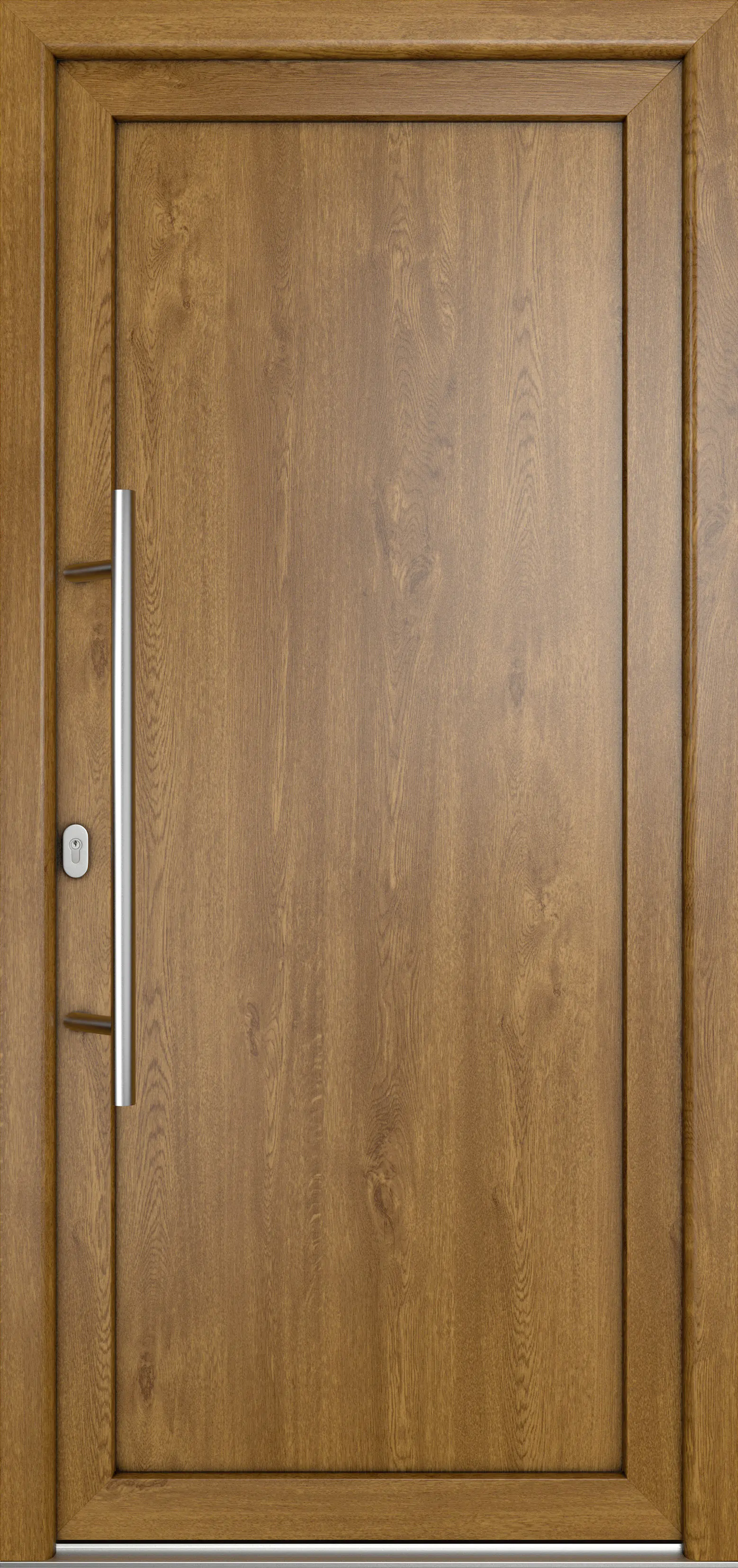 Meeth Haustür Signum Pro PVC Modell 01 88 x 200 cm DIN Links weiß/golden oak Meeth Haustür Signum Pro PVC Modell 01 88 x 200 cm DIN Links weiß/golden oak