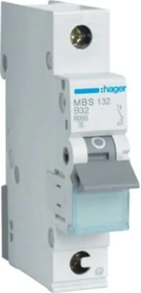 Hager Leitungsschutzschalter B 32A 1-polig MBS132 QuickConnect