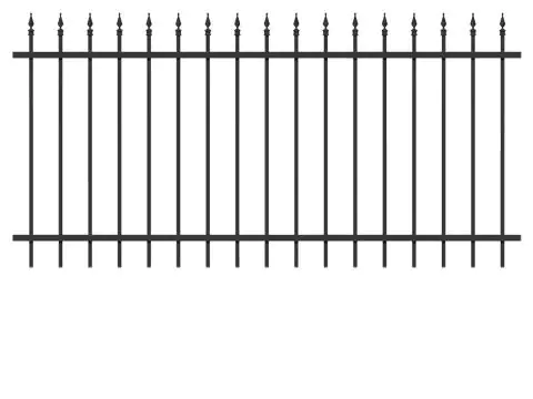 4004338509569 Alberts Zaunelement Chaussee 100 x 200 cm matt schwarz