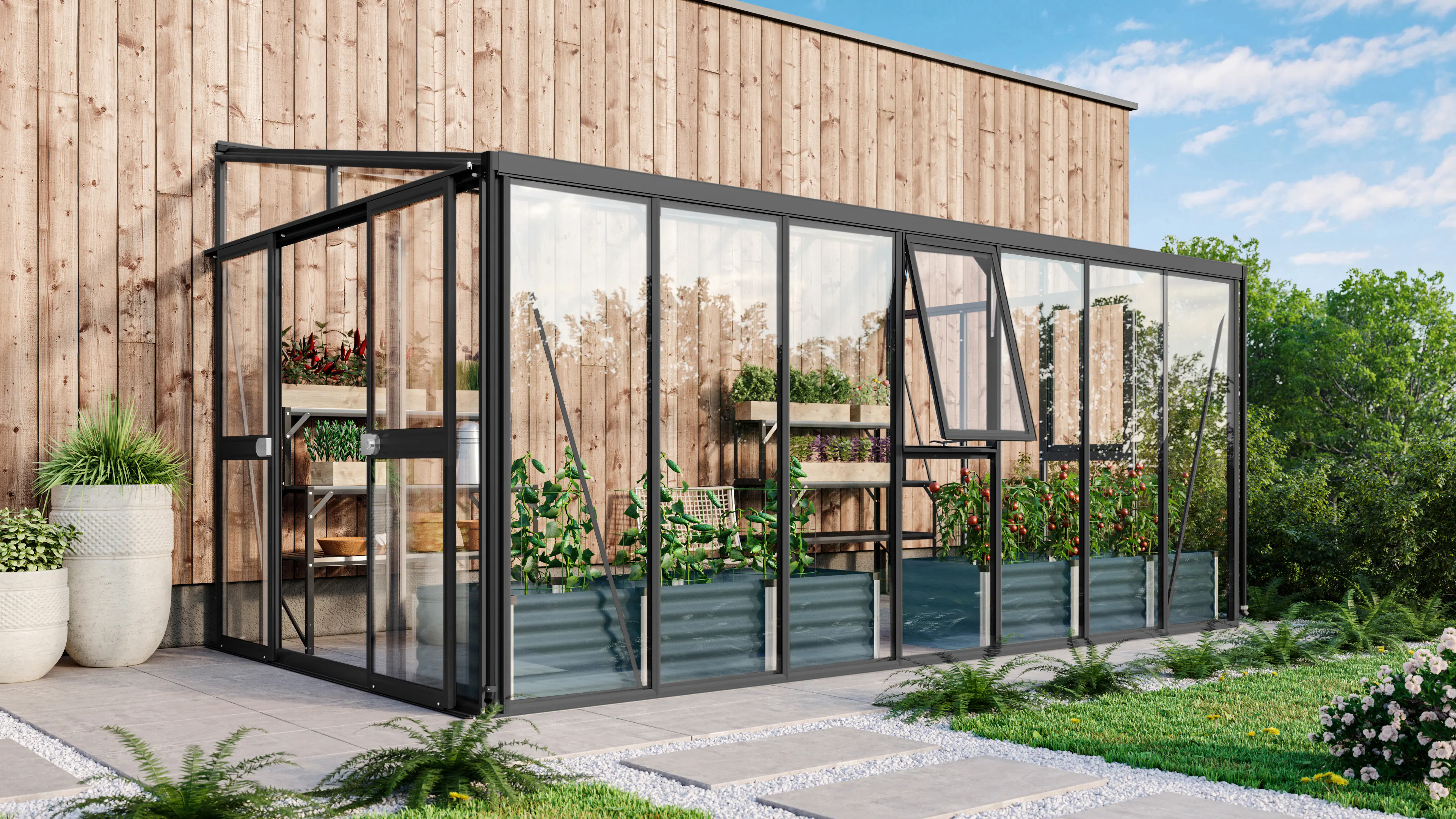 Vitavia Anlehngewächshaus Helena 11900 268 x 470 cm 3 mm Sicherheitsglas