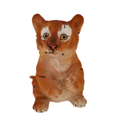 Dekofigur Tiger gerade sitzend  15 x 8 x 8 cm