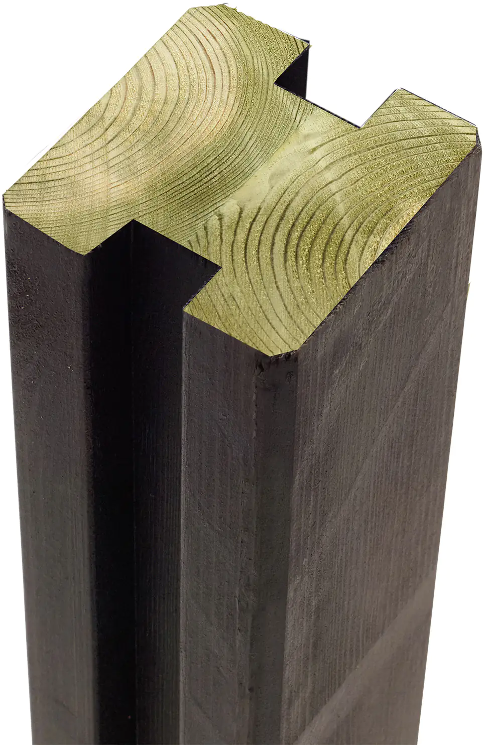 Plus Profilpfosten 268 cm, 90 x 90 mm, 2 Nuten schwarz Plus Profilpfosten 268 cm, 90 x 90 mm, 2 Nuten schwarz