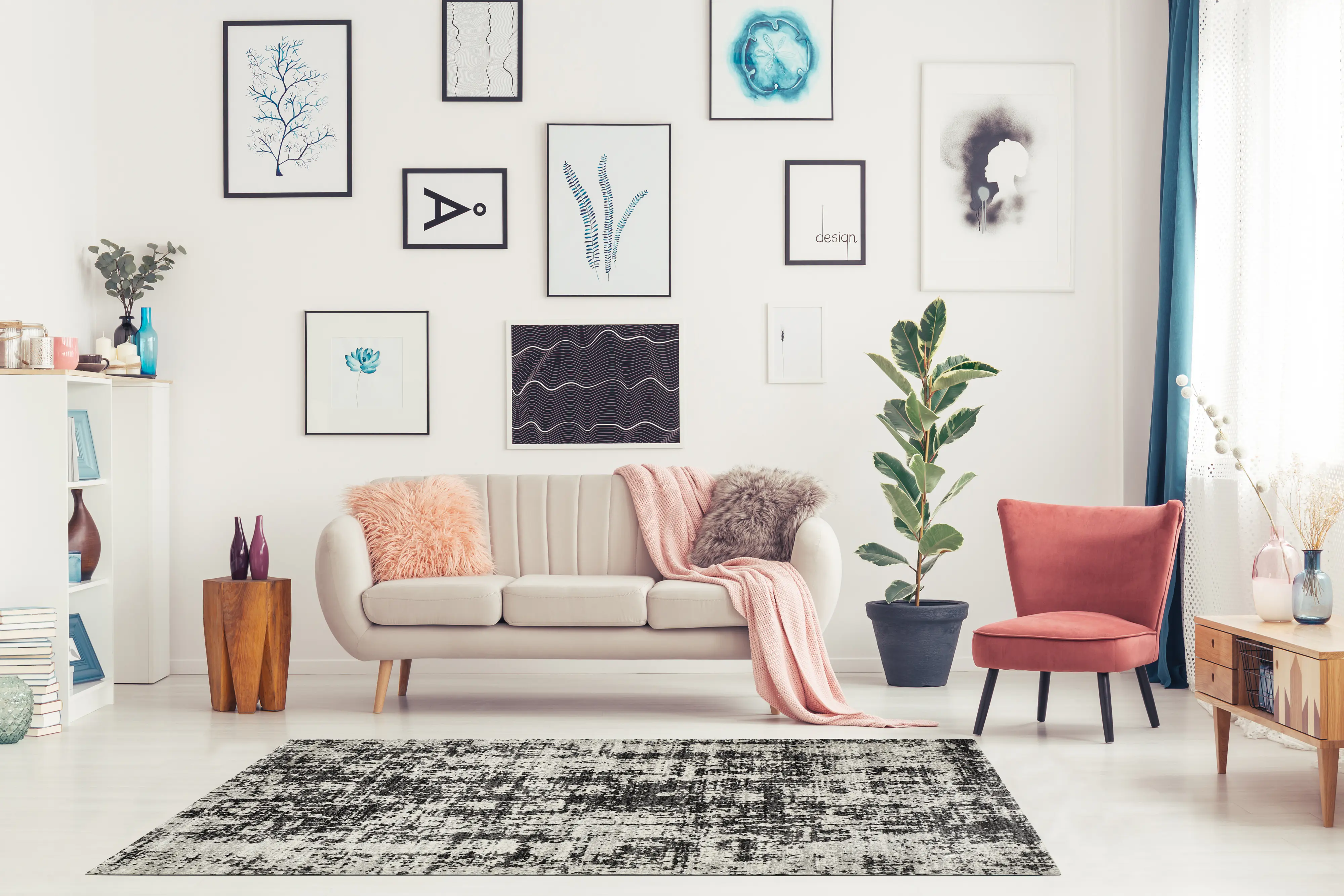 Andiamo In- und Outdoorteppich Bonnie anthrazit-grau, 120 x 170 cm