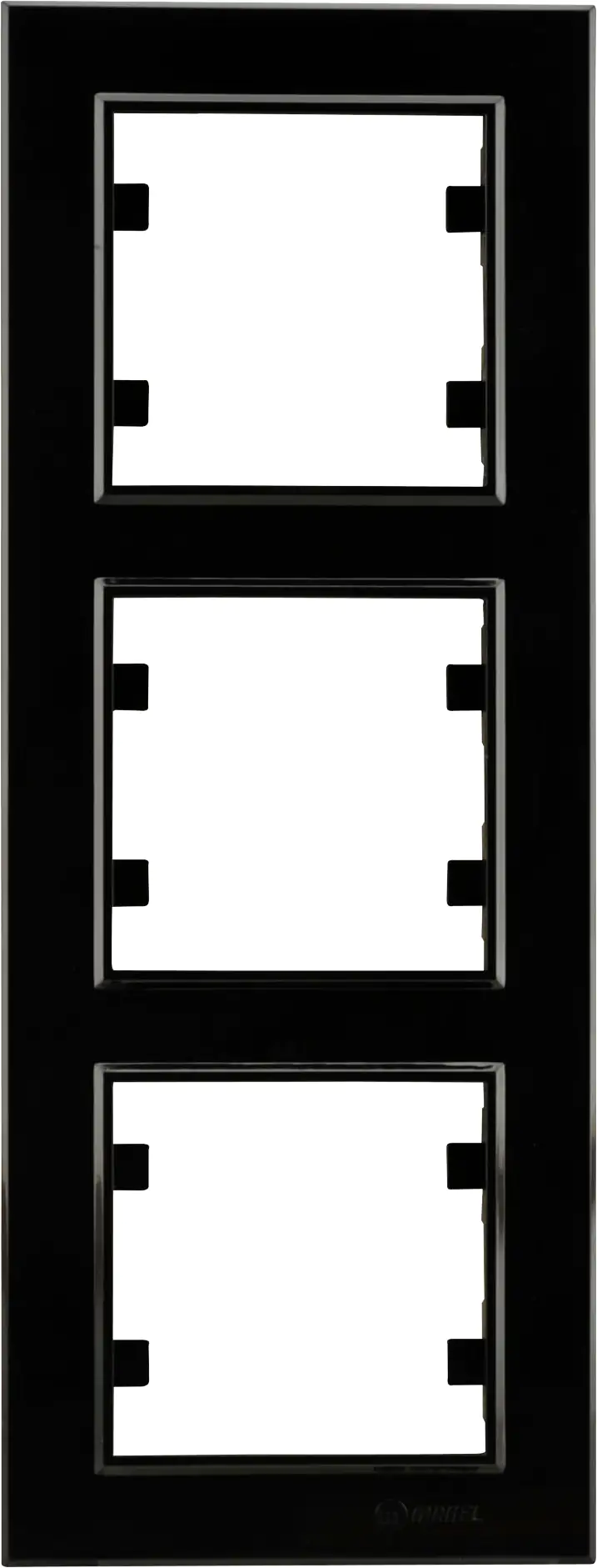 Unitec Abdeckrahmen 3-fach schwarz, Serie Karea Unitec Abdeckrahmen 3-fach schwarz, Serie Karea