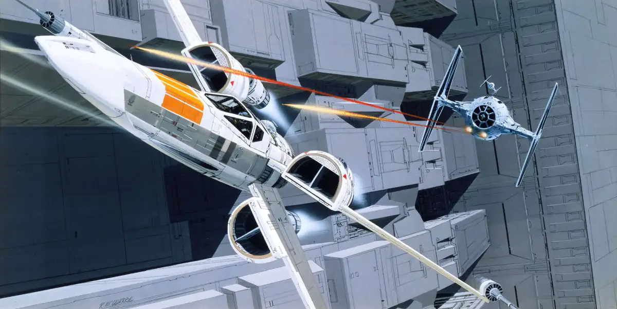 4055065510830 Komar Vlies Fototapete Star Wars Classic X-Wing vs. TIE-Fighter 500 x 250 cm