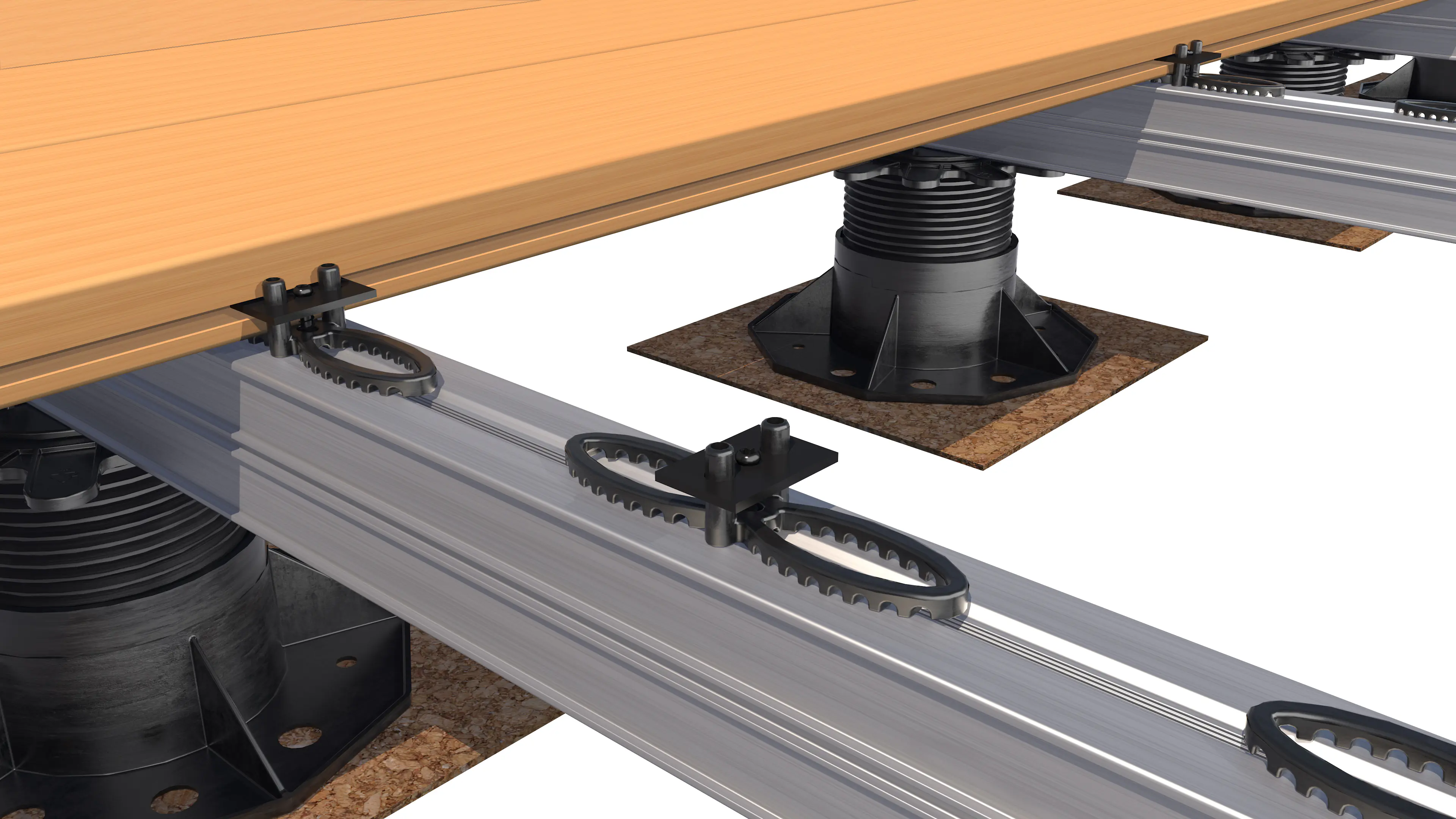 HSI Terra Deckclip mit Klemmplatte inkl. Schrauben für Terrassendiele - 20 Stück