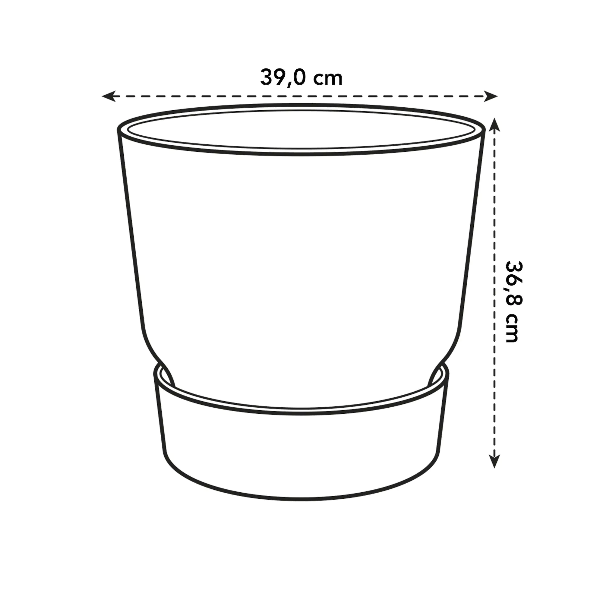 Elho Pflanztopf Greenville beton Ø 40 cm Elho Pflanztopf Greenville beton Ø 40 cm