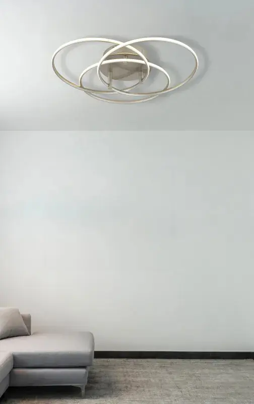 Globo Deckenleuchte Kombos 45,6 x 9,4 cm Ø x H nickel warmweiß