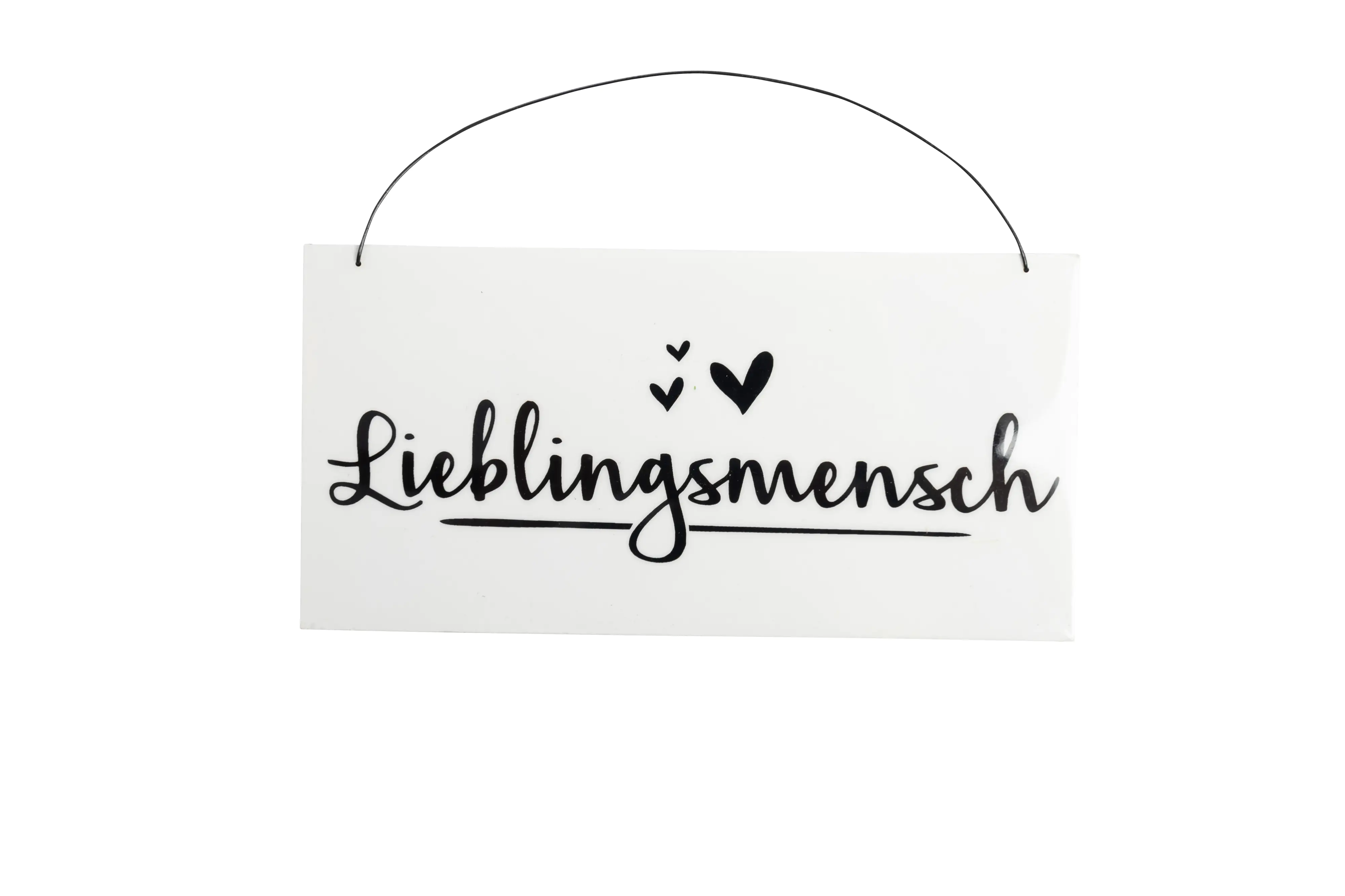 Freese Holz-Schild Lieblingsmensch, weiß/schwarz, 22 x 11 cm