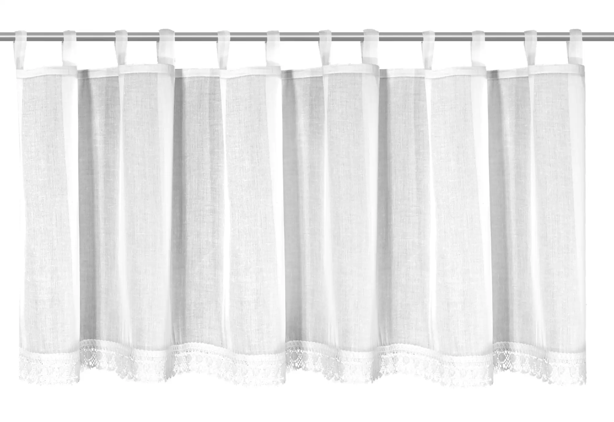 Neusser Collection Schlaufenpanneau Senta weiß-natur, 45 x 150 cm