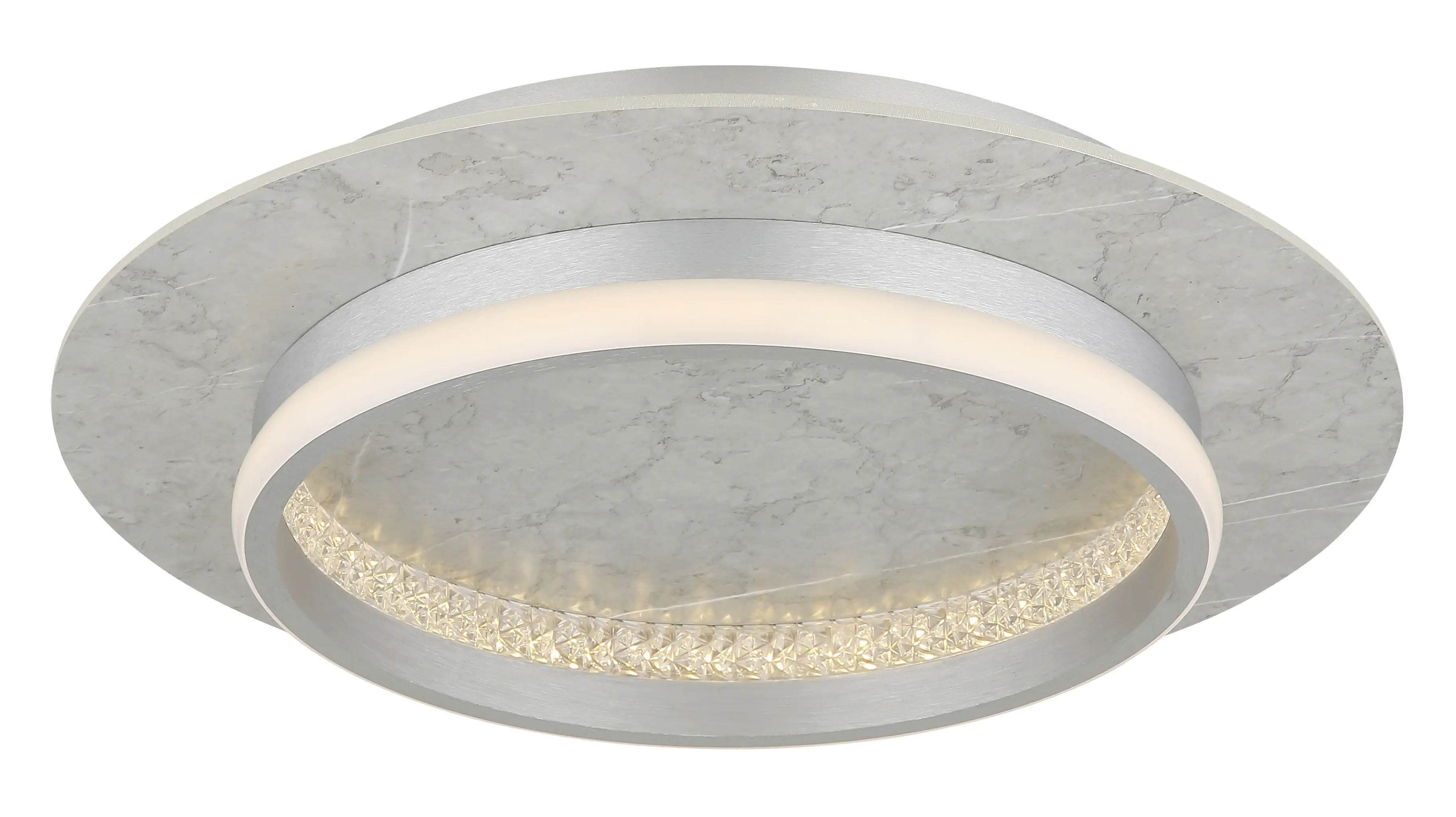 Globo Deckenleuchte Mary 40 x 8 cm (Ø x H) silberfarben matt