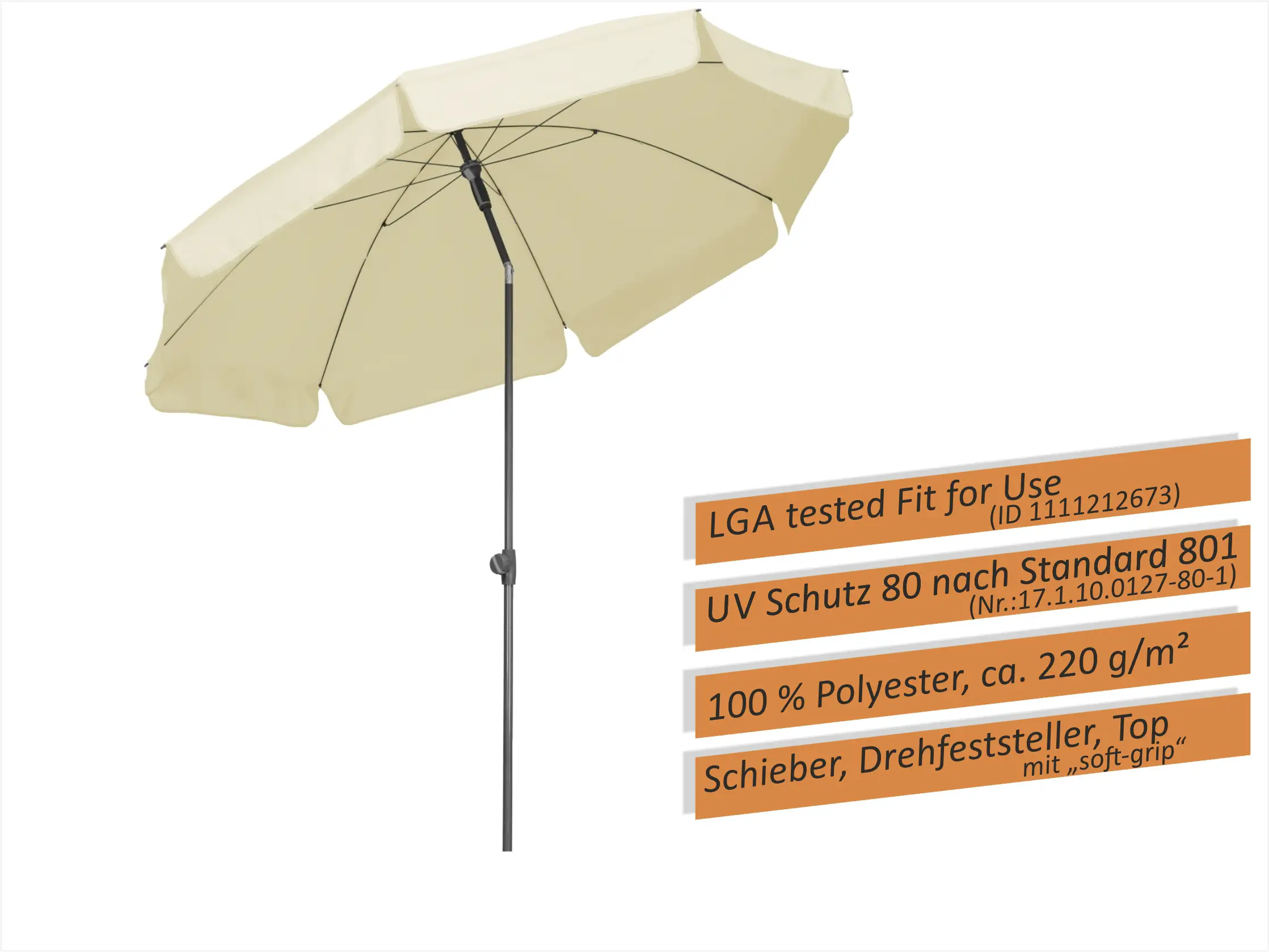 4000570753029_2316245 Schneider Sonnenschirm Aquila natur Ø 200 cm