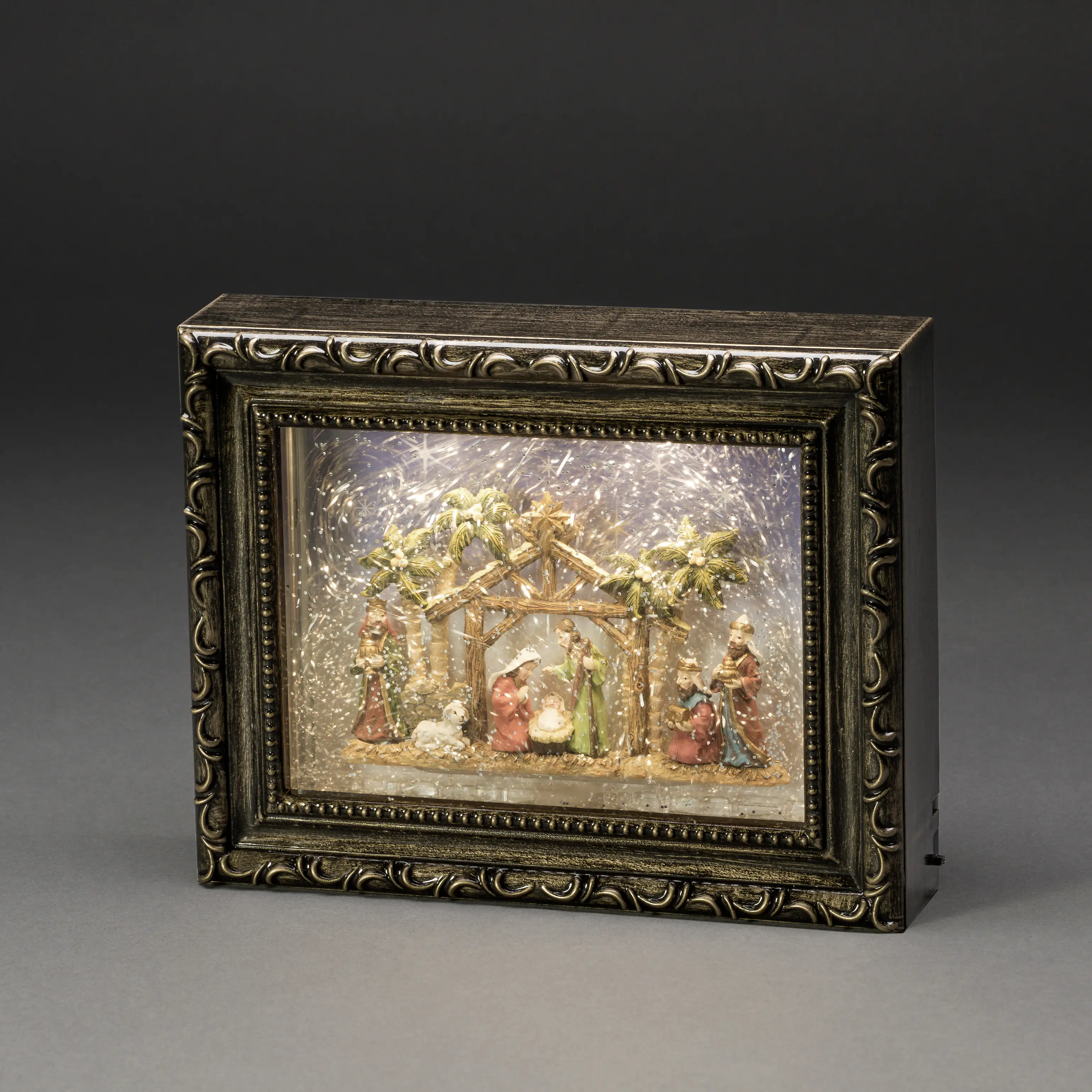 Konstsmide LED Bilderrahmen mit Krippe 24,5 x 5,5 x 19,5 cm