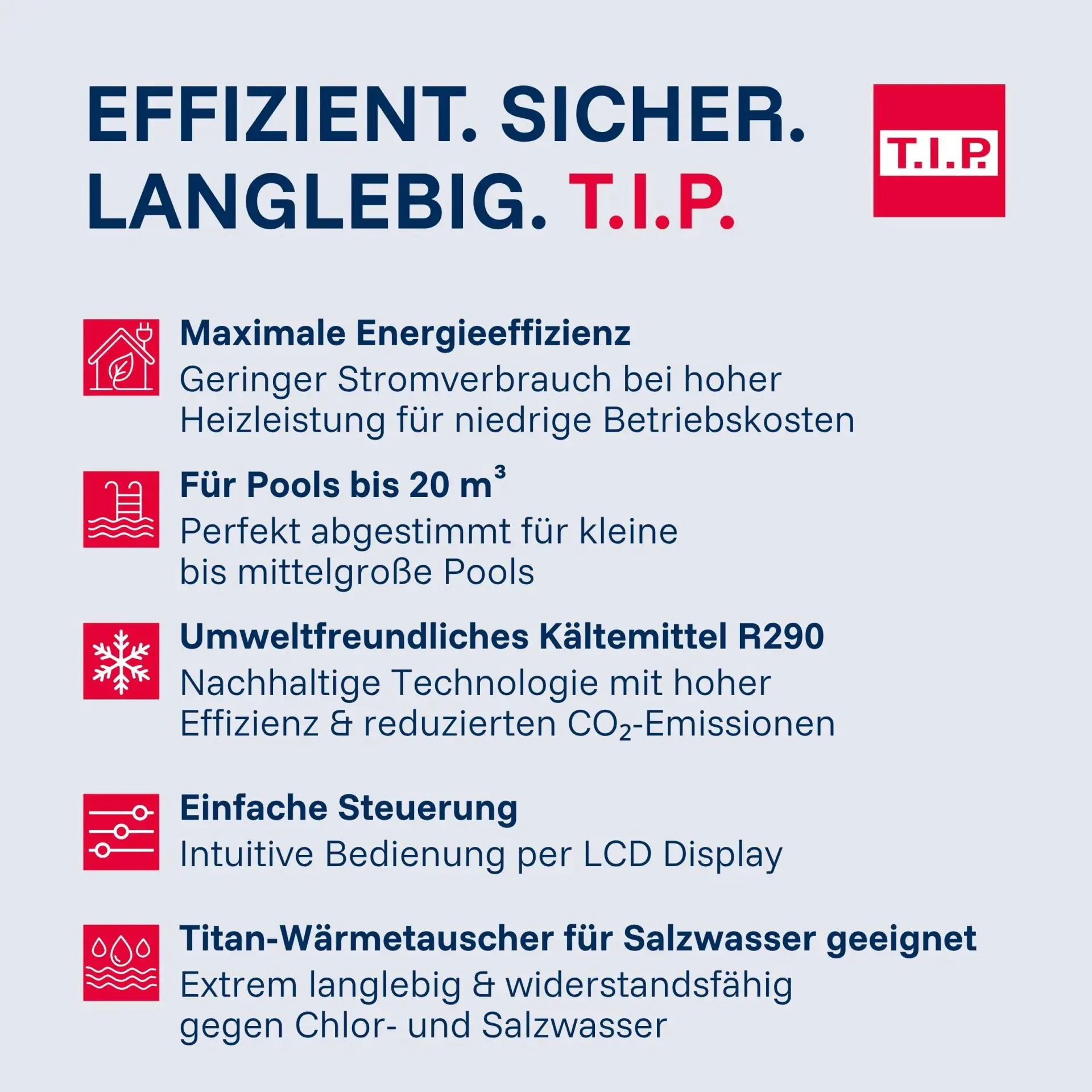 T.I.P. Pool-Wärmepumpe STEAM 25, für Pools bis 20 m³