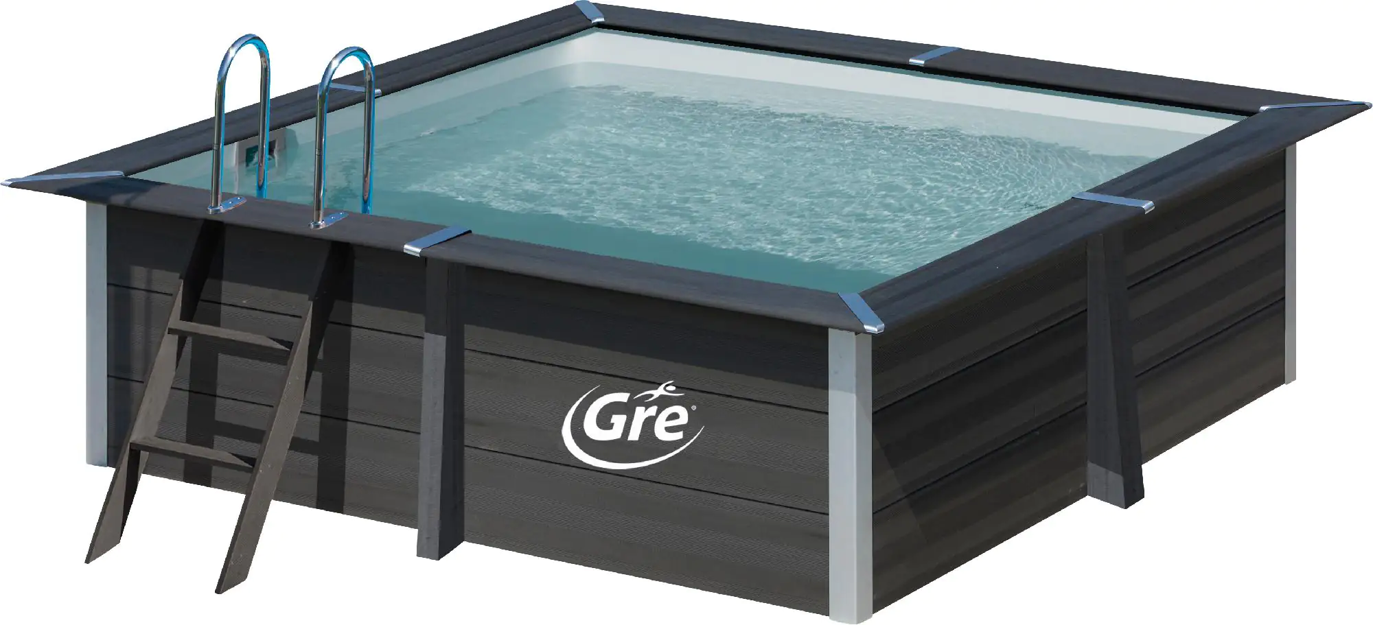 Gre Composite Pool quadratisch grau 326 x 326 x 96 cm Gre Composite Pool quadratisch grau 326 x 326 x 96 cm
