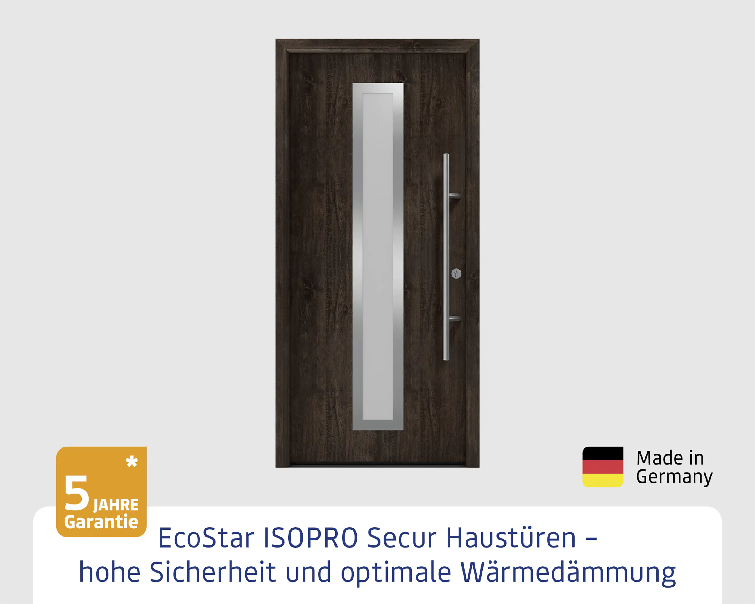EcoStar Haustür ISOPRO Secur IPS 700S RC2 night oak 110 x 210 cm EcoStar Haustür ISOPRO Secur IPS 700S RC2 night oak 110 x 210 cm