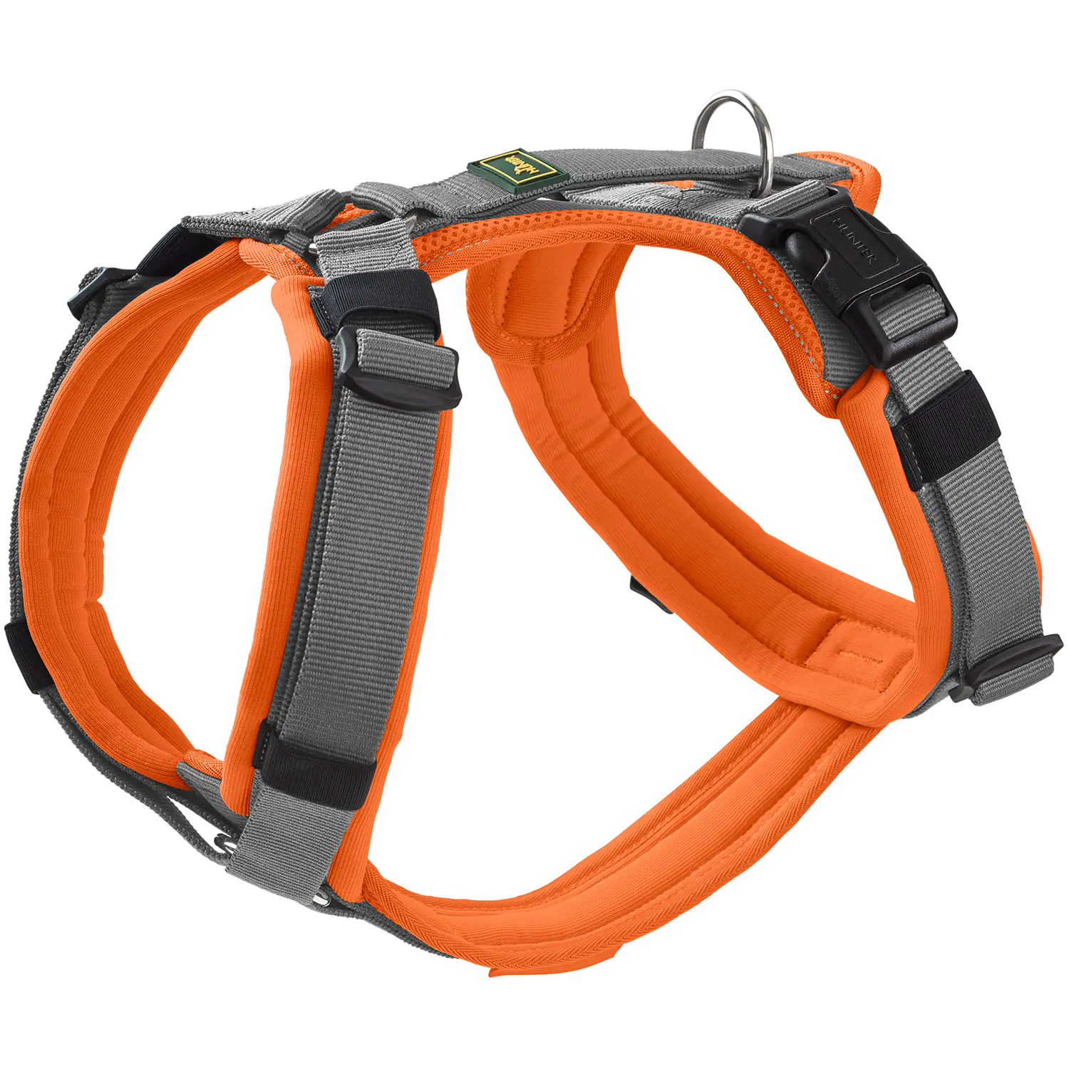 Hunter Hundegeschirr Maldon Up mit Griff XS-S orange/grau