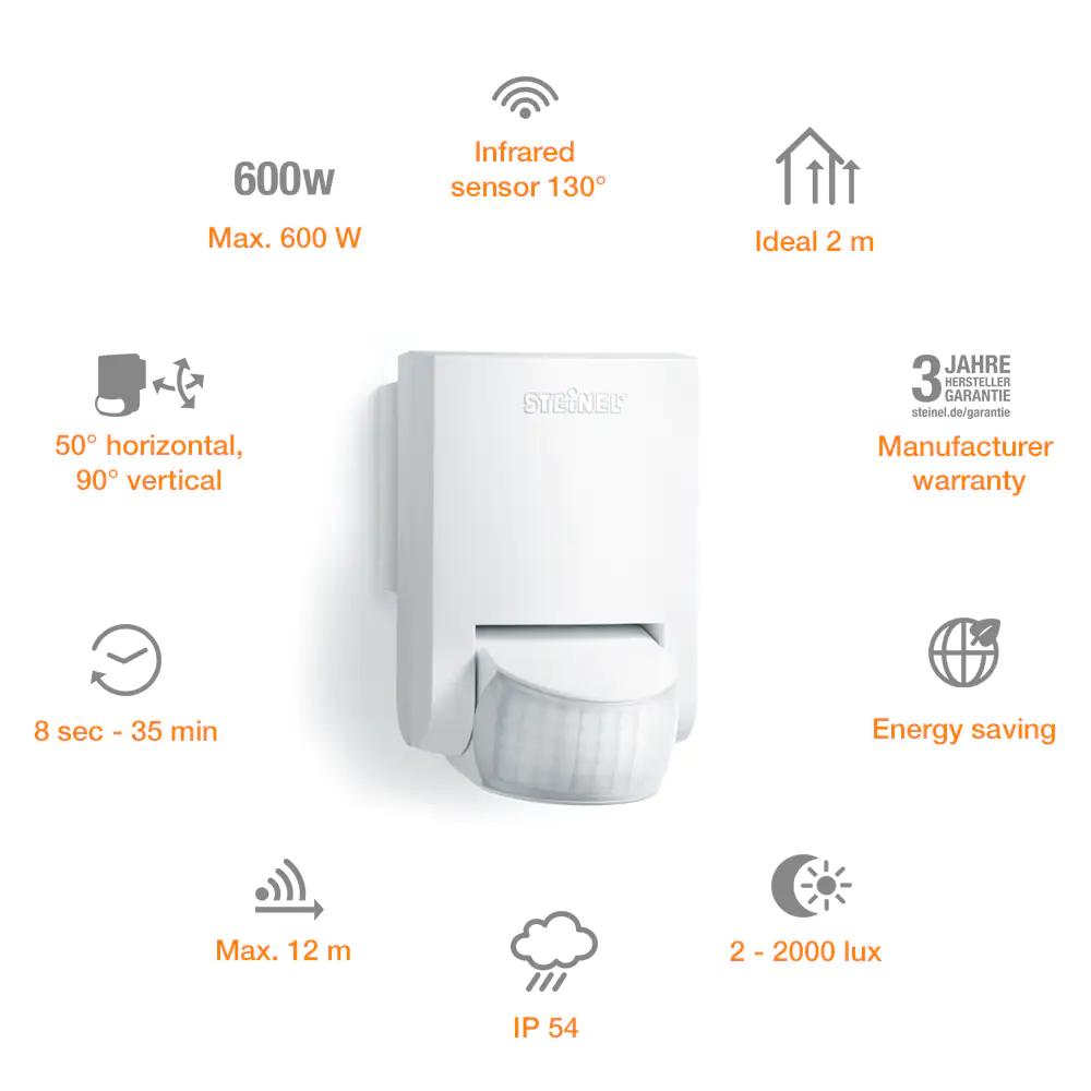 Steinel Infrarot Bewegungsmelder IS 130-2 weiß