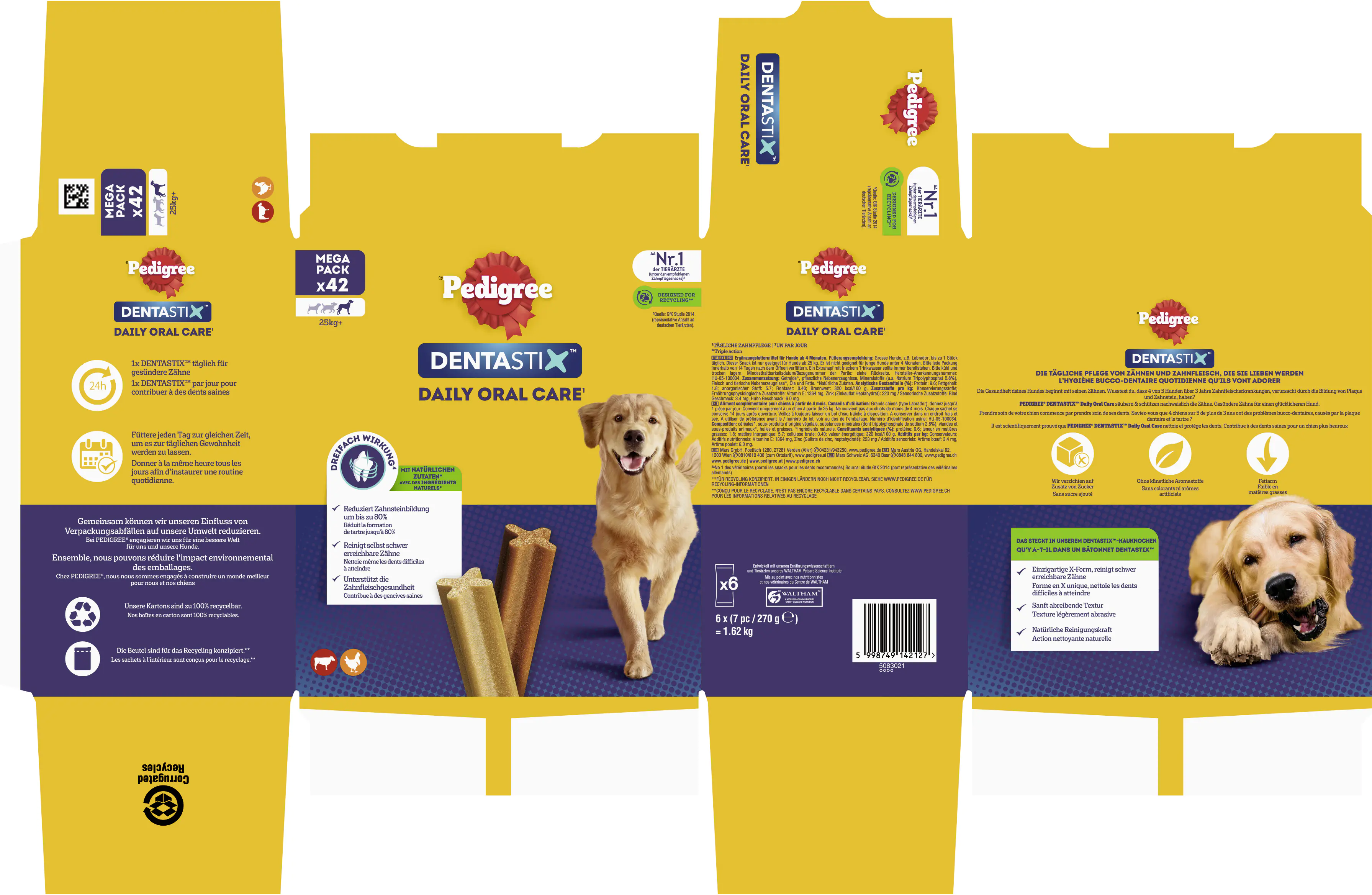 Pedigree Dentastix Adult Daily Oral Care Hundesnack 42 Stück