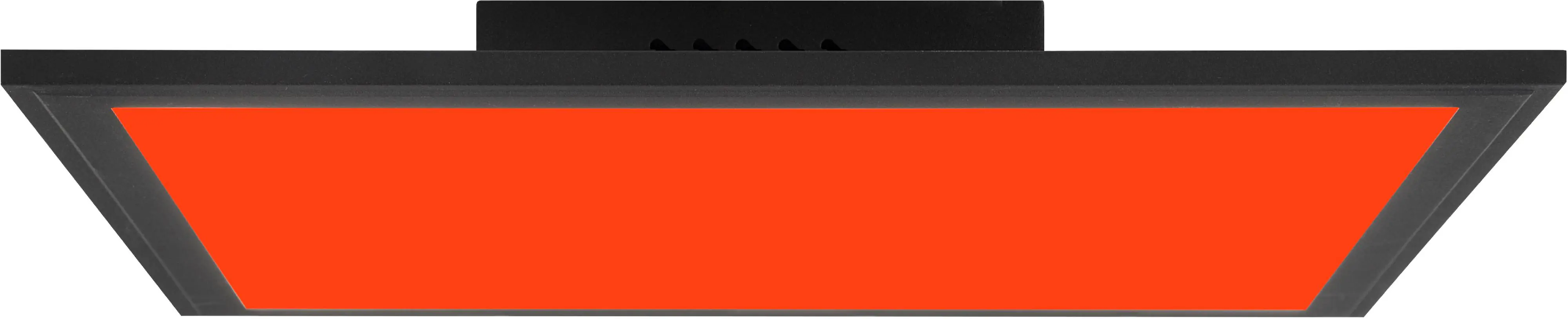 Brilliant LED Deckenleuchte Abie schwarz 29,5 x 39,5 cm RGBW Fernbedienung