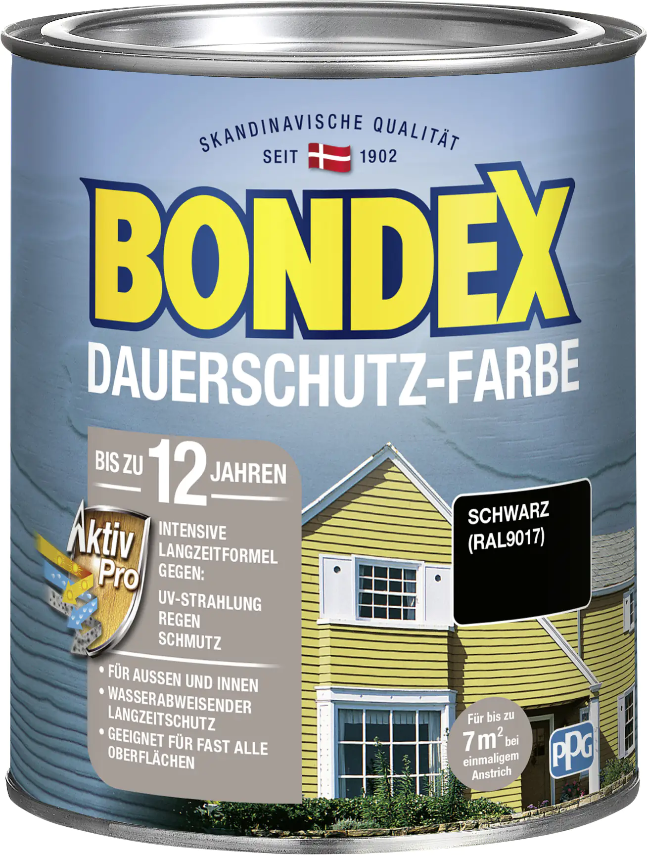 Bondex Dauerschutzfarbe 0,75 L schwarz 