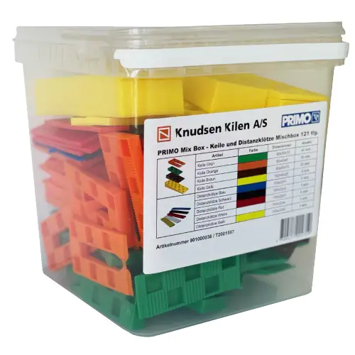 Primo Kunststoffkeil und Distanzklötze 121-teilig Primo Kunststoffkeil und Distanzklötze 121-teilig