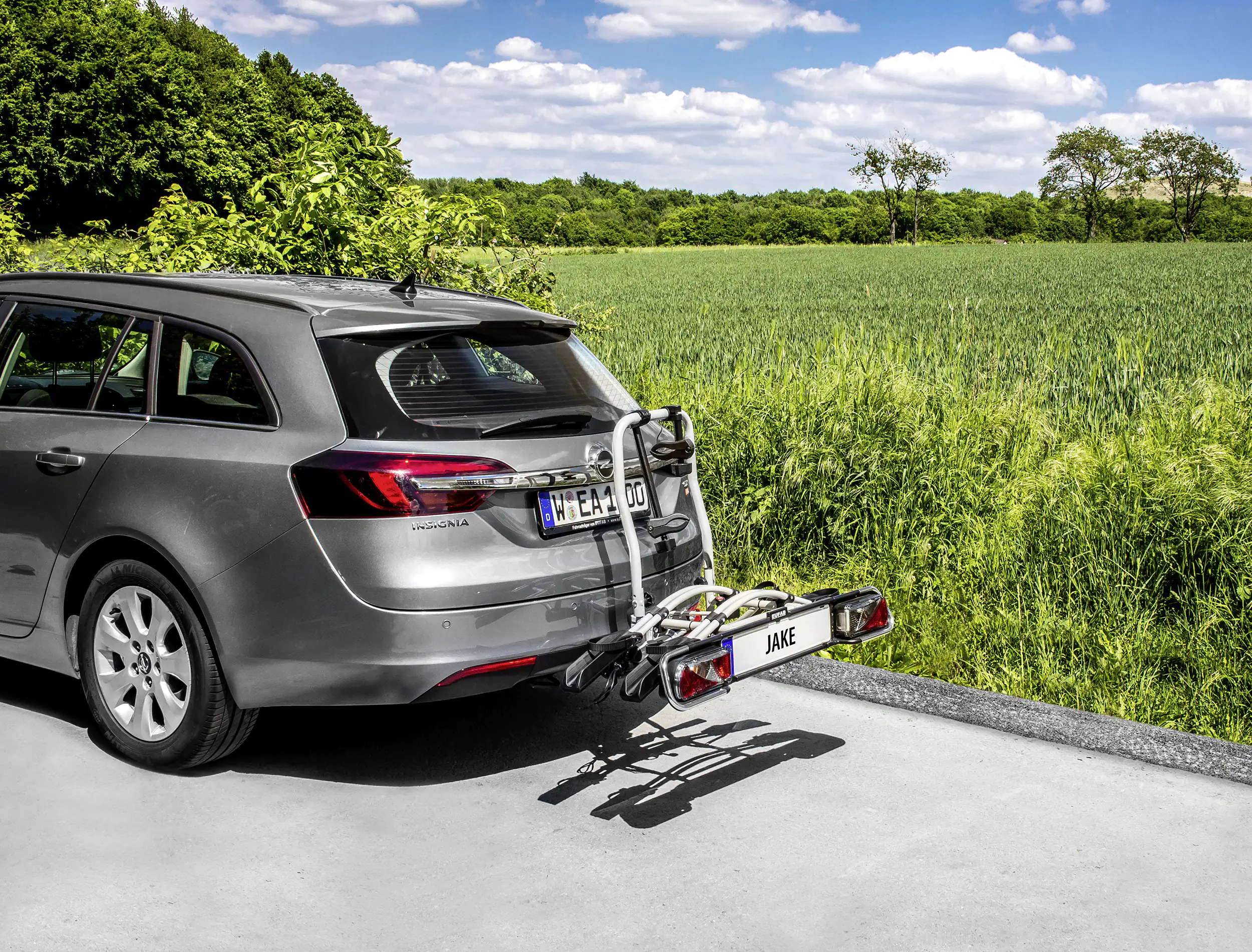 EUFAB Fahrradheckträger Jake für 2 Fahrräder abklappbar