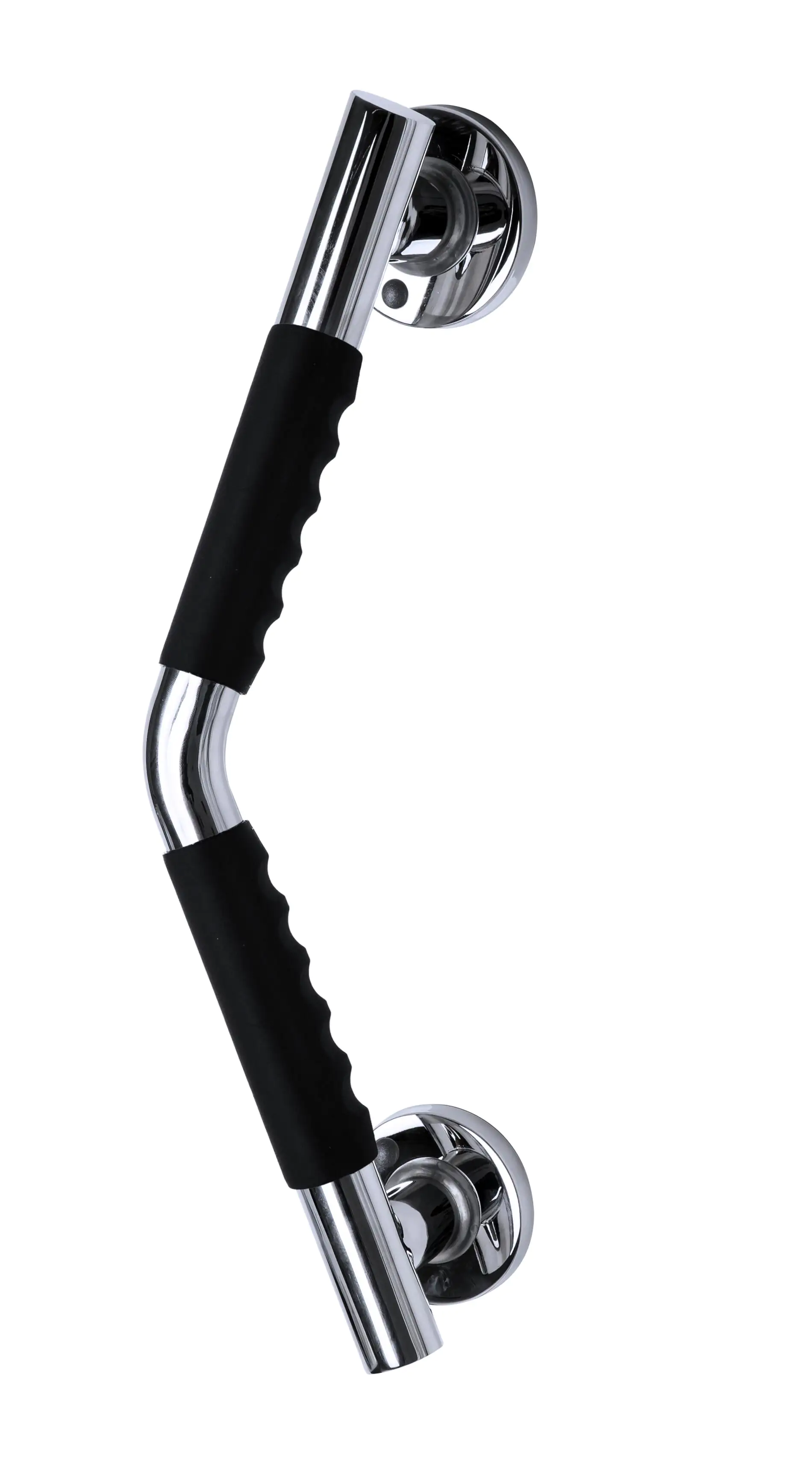 Ridder Winkel-Haltegriff Ken M, chromfarben schwarz, mit rutschhemmender Grifffläche,