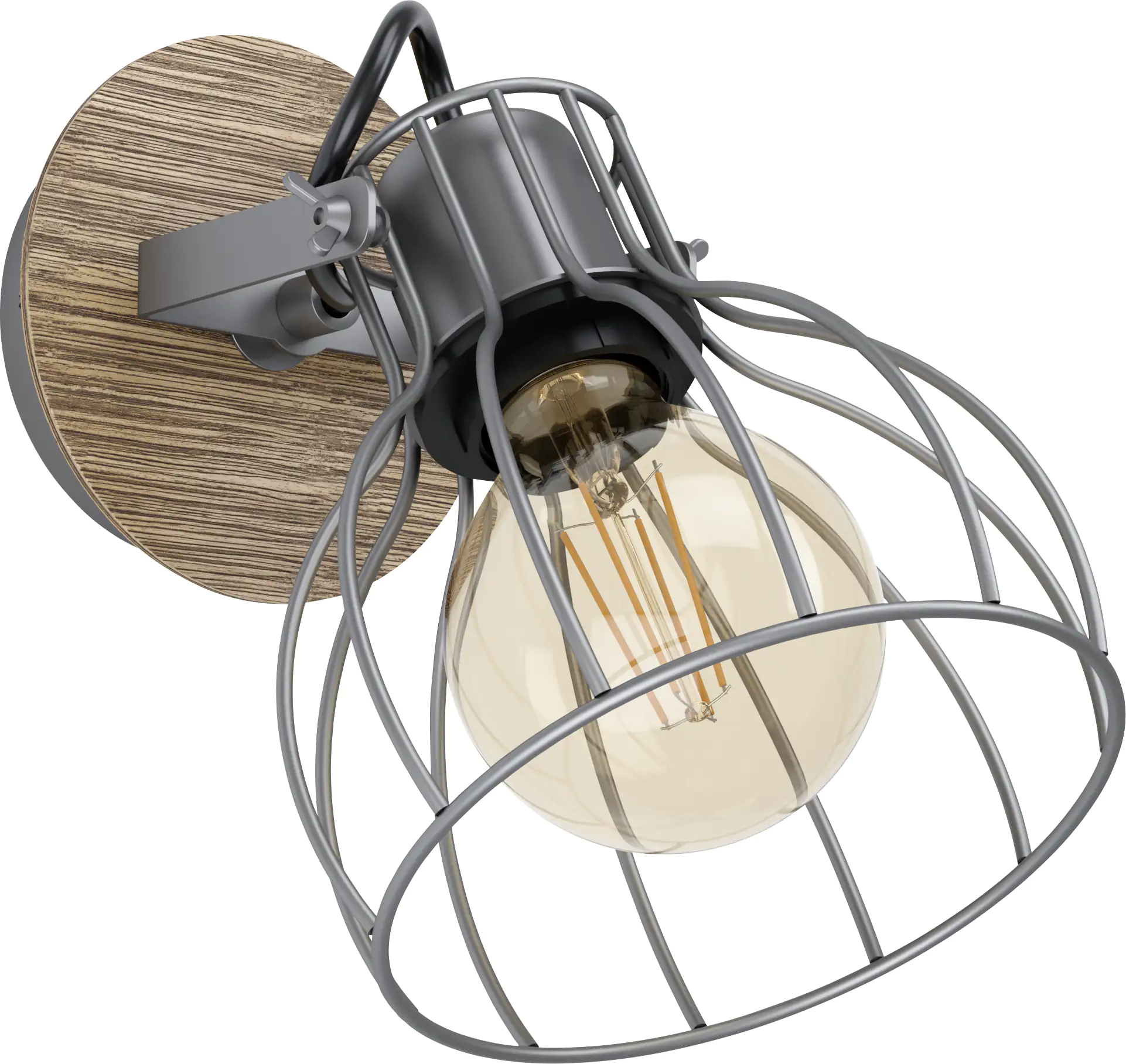 Eglo 1er Spot Sambatello braun-silber 22 x 15 cm E27