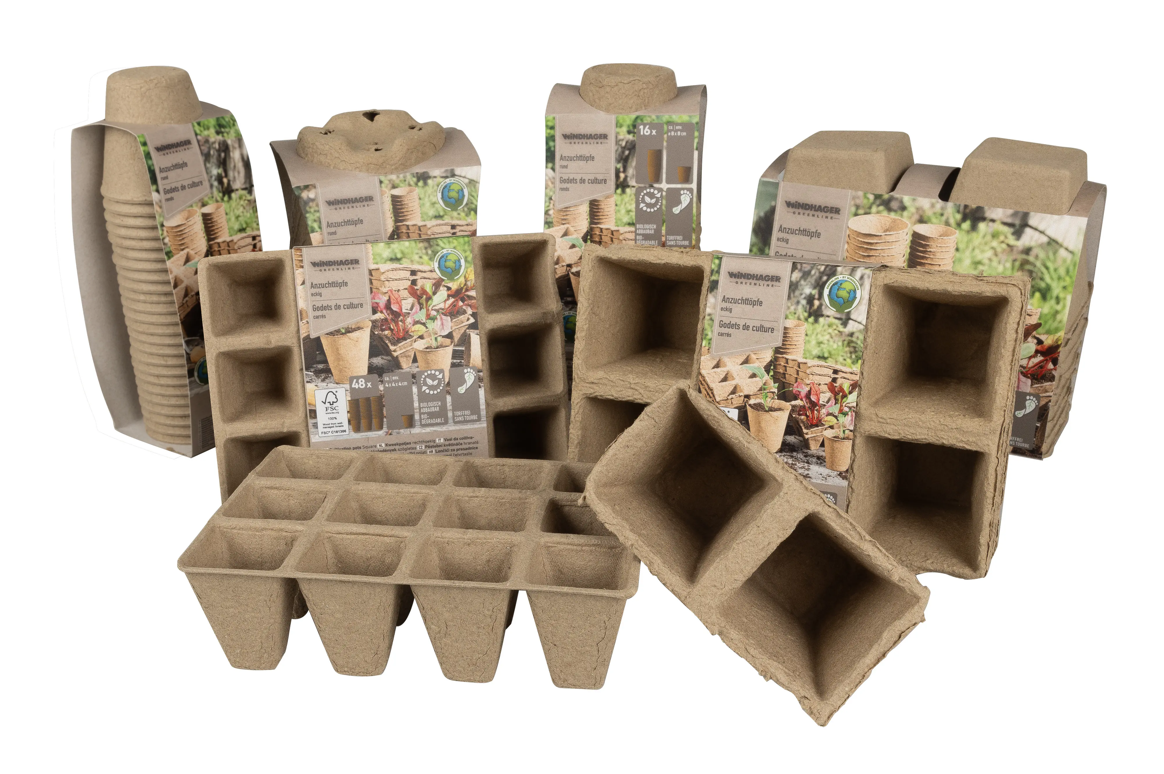 Windhager Anzucht-Töpfe 8 cm rund 