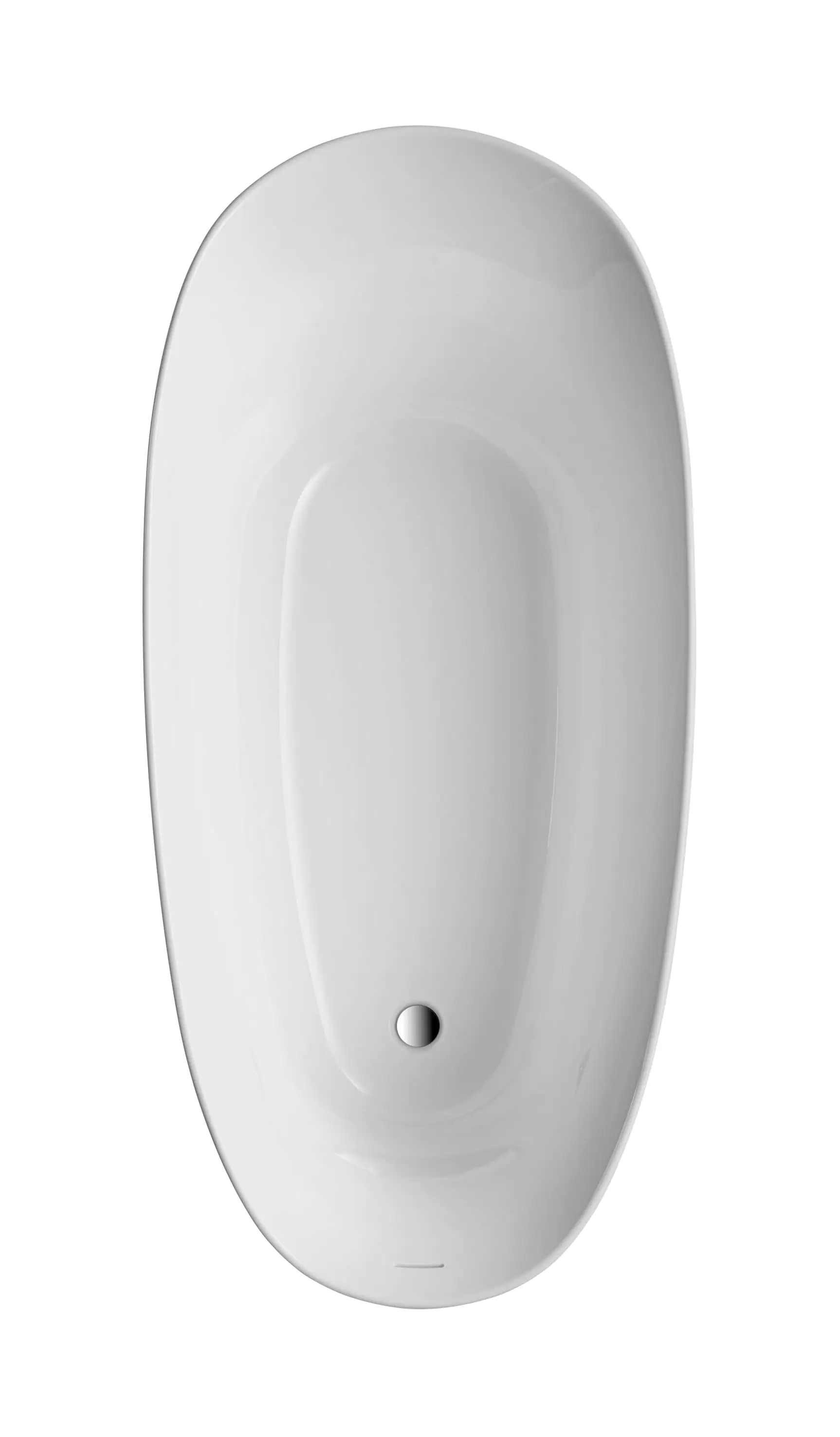 Ottofond Freistehende Badewanne Aviva 180 x 85 x 44 cm, schwarz/weiß