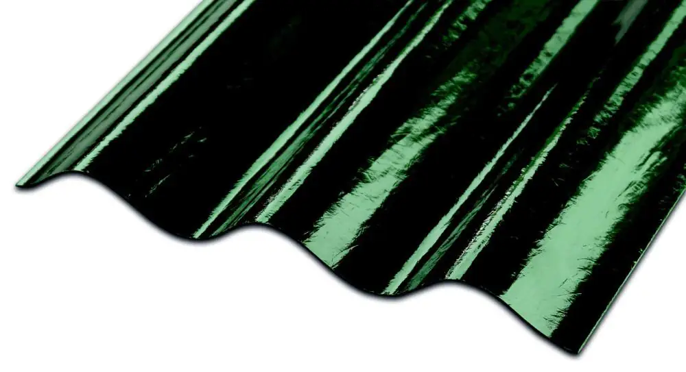 Gutta Polyester-Wellplatte Sinus 76/18 200 x 90 cm 0,8 mm grün