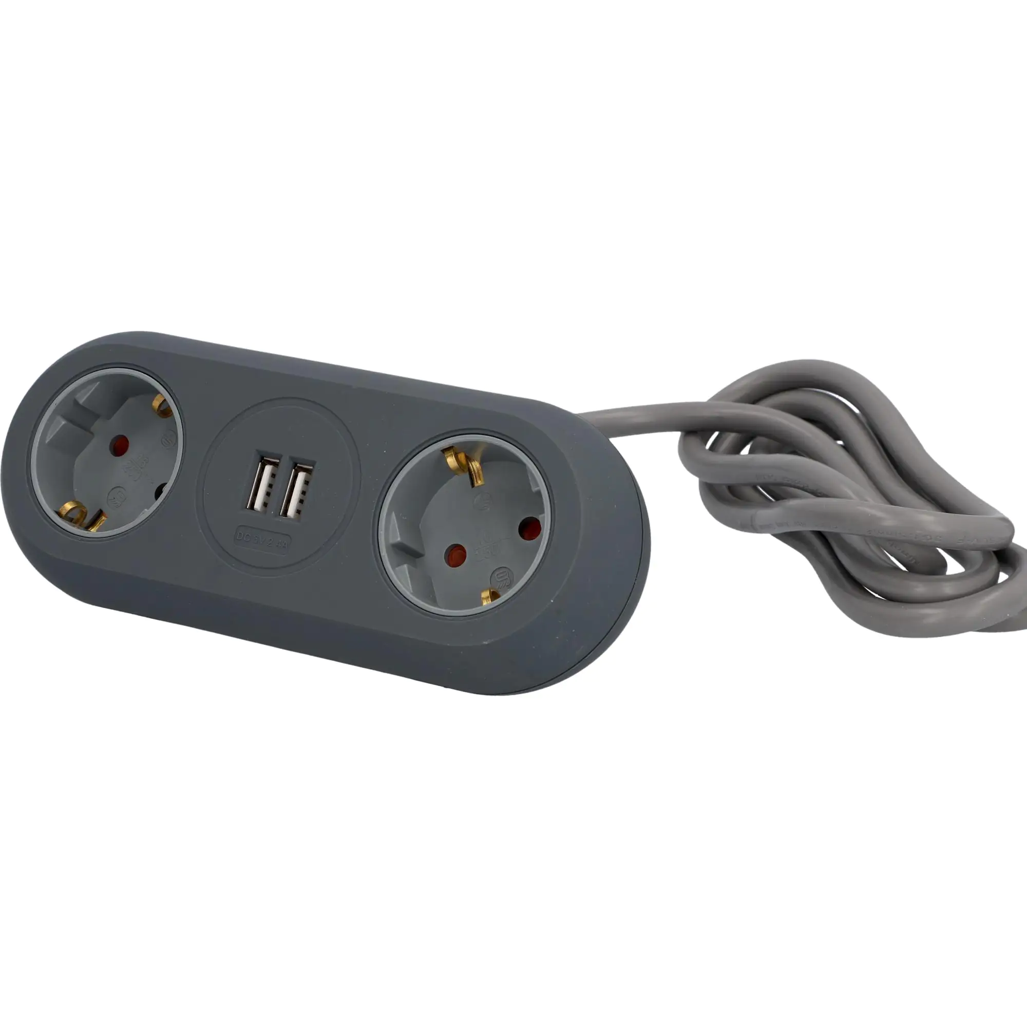 Unitec Steckdosenleiste 2-fach 1,4m 2x USB Anschlüssen, schwarz Unitec Steckdosenleiste 2-fach 1,4m 2x USB Anschlüssen, schwarz
