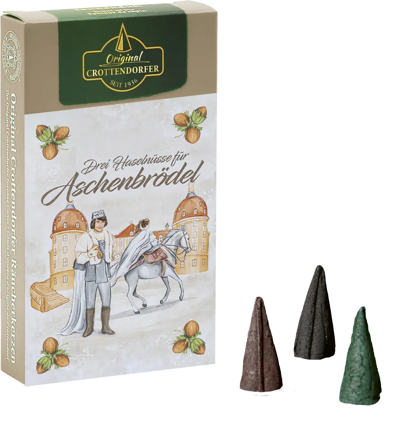 Saico Räucherkerzen Drei Haselnüsse für Aschenbrödel in 3 Weihnachtsdüften 24 Stück