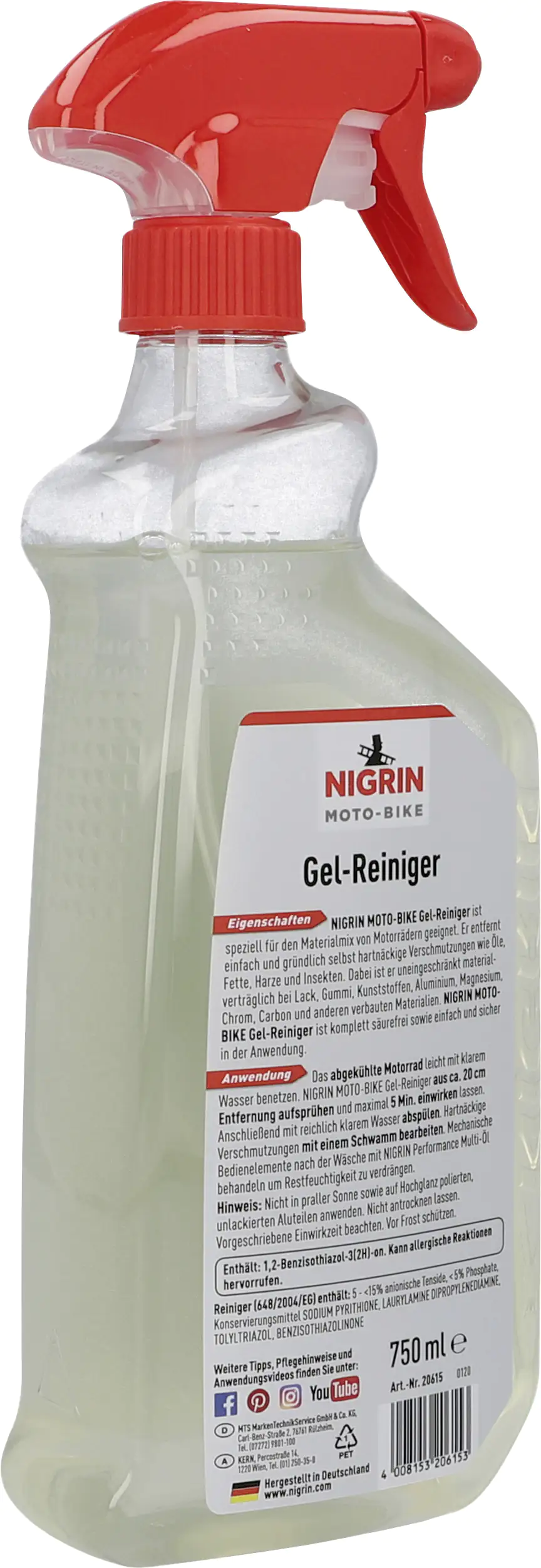 Nigrin MOTO-BIKE Gel-Reiniger 750ml