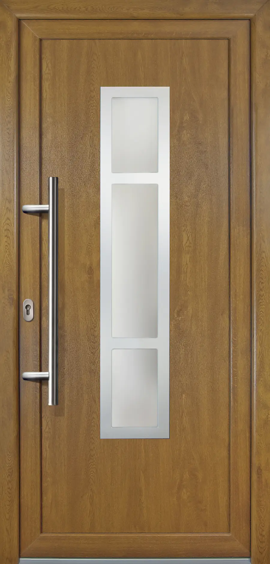 Meeth Haustür Signum PVC Exclusiv PVC Modell 87 108 x 208 cm, DIN links, Golden Oak