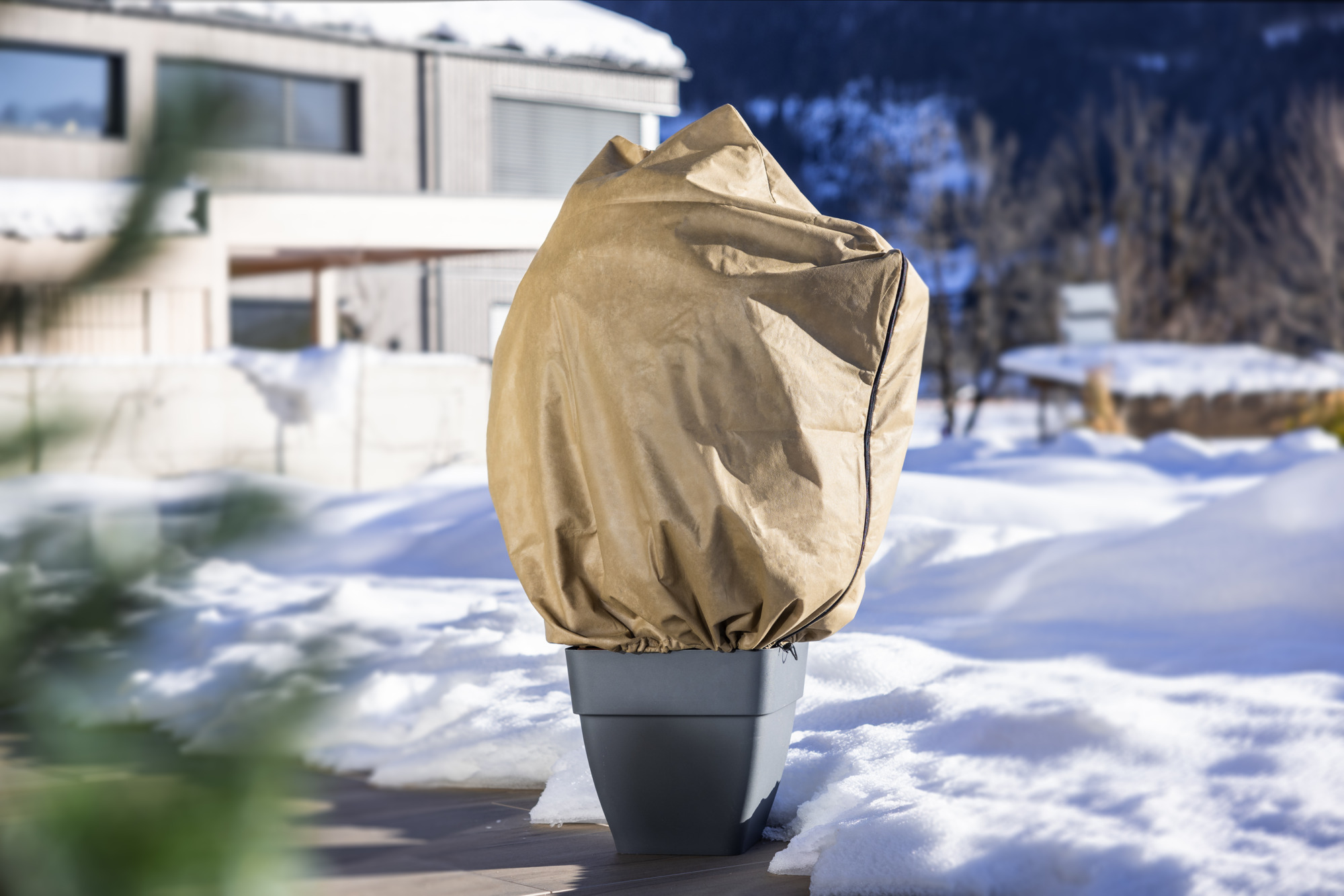 Windhager Winterschutz für Pflanzen Schutzhaube Ultraproject 110 x 110 cm beige