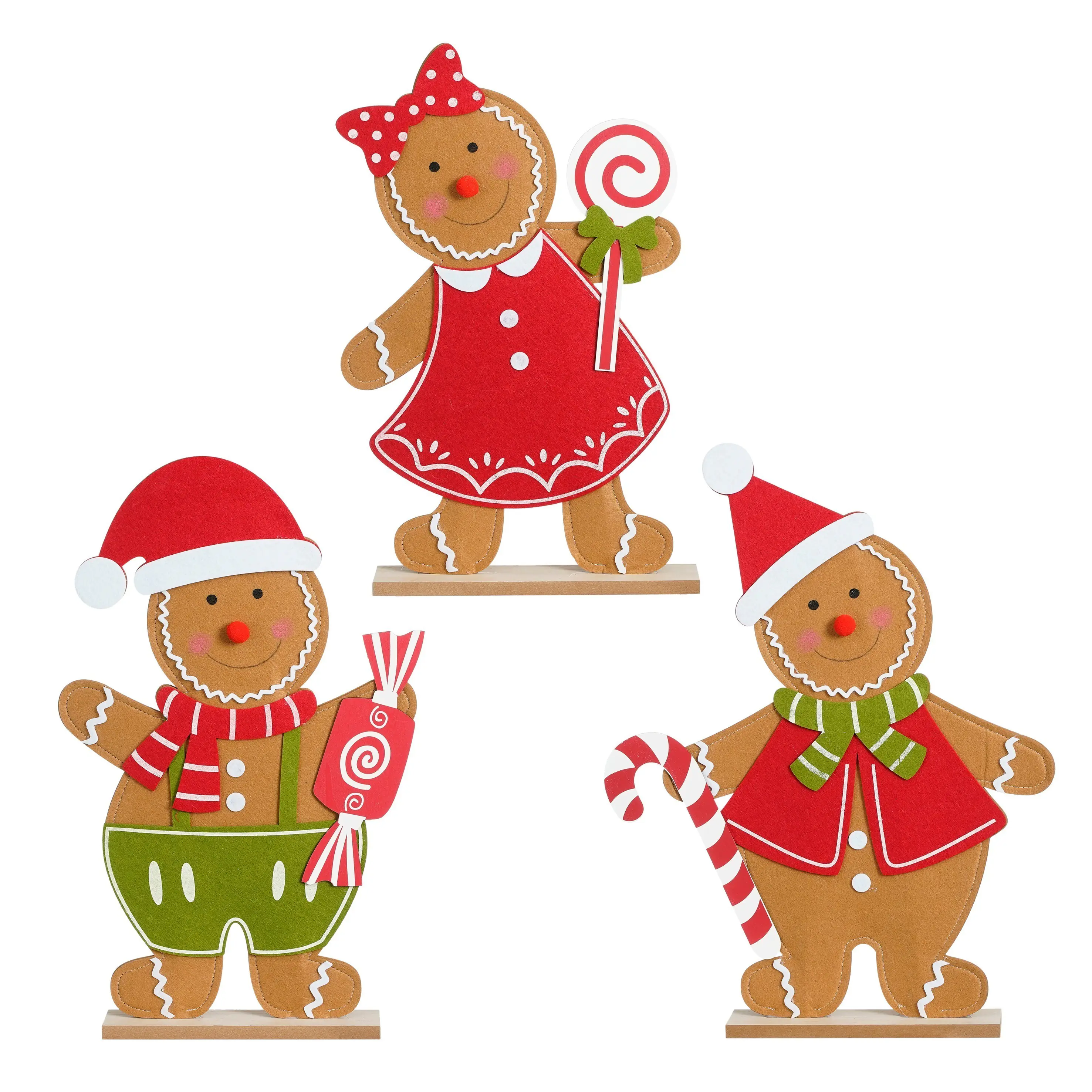 Mica Decorations Dekofigur Pfefferkuchen 52 cm 3-fach sortiert
