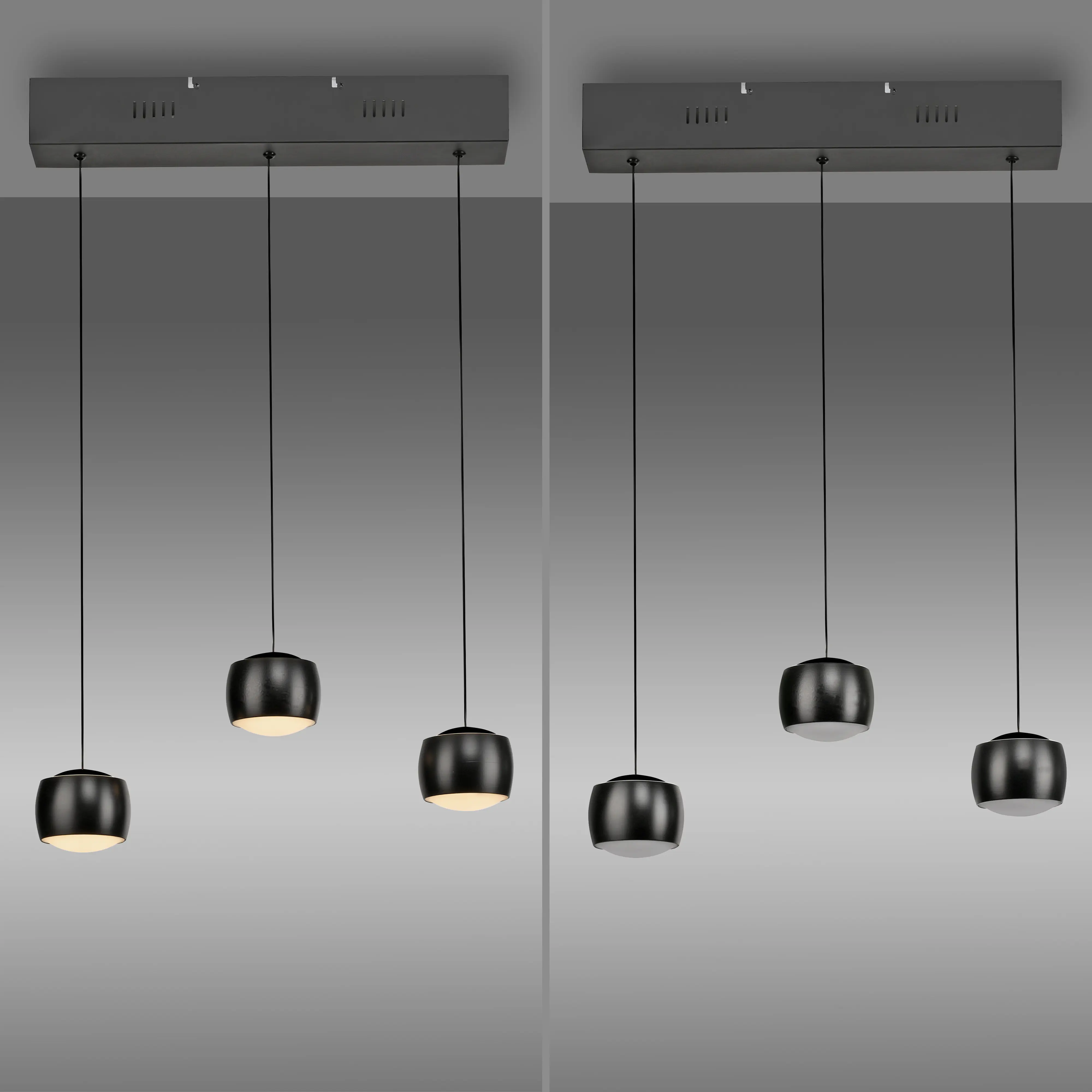 Just Light LED Pendelleuchte Ballini 3 Flammig 220 cm warmweiß