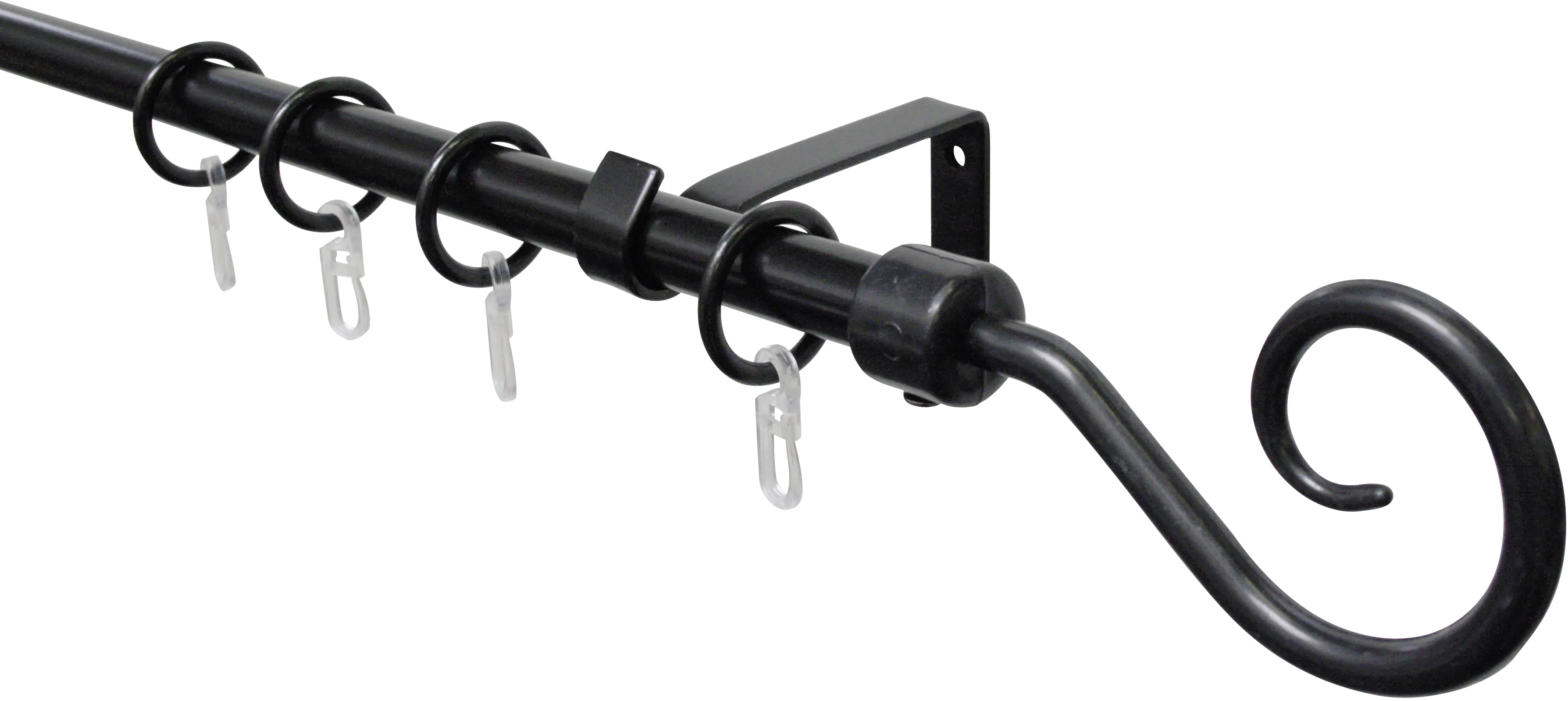 Gardinia Stilgarnitur Hook schwarz, 130 - 240 cm